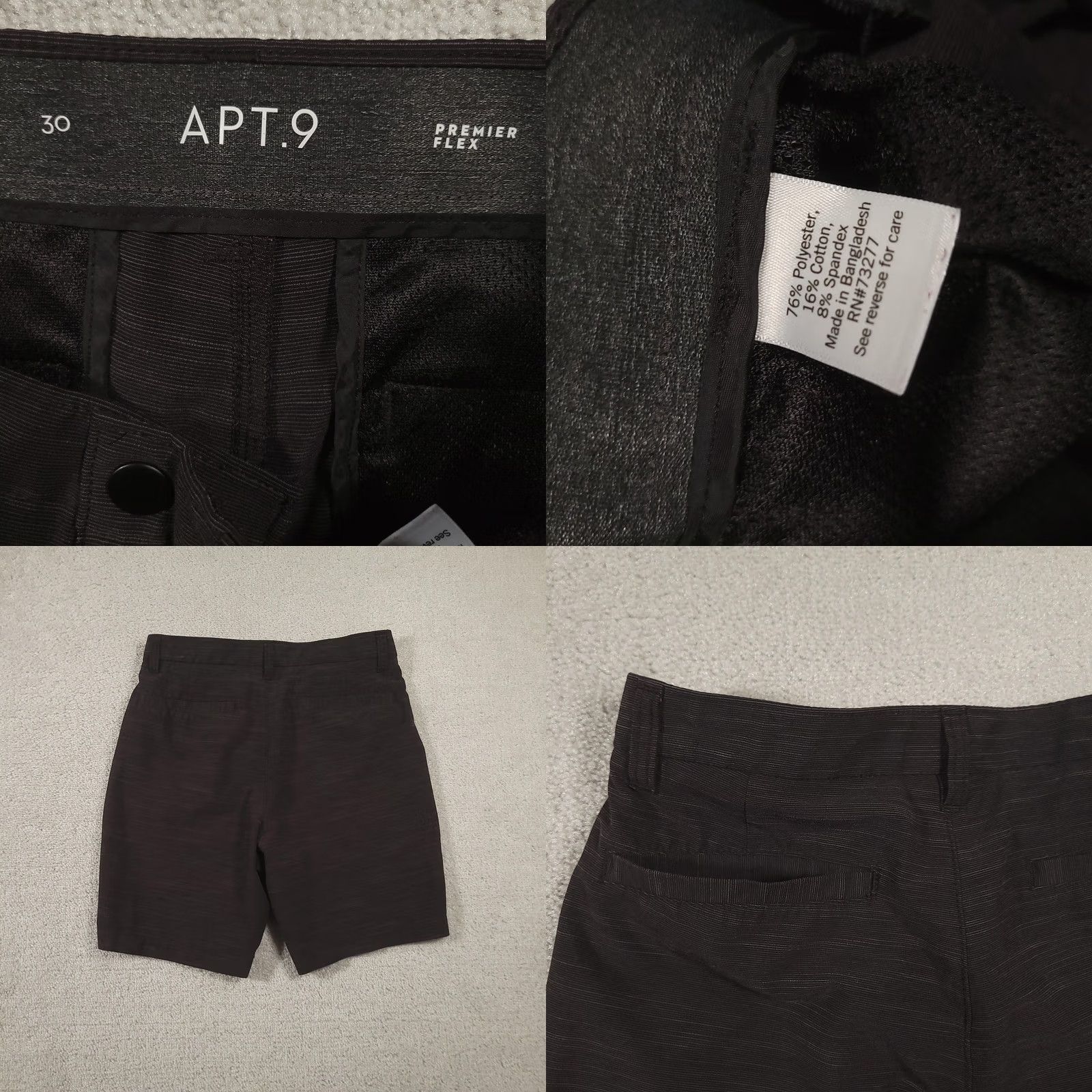 Apt. 9 Apt 9 Shorts Mens 30 Black Premier Flex Dress Golf Casual Stretch Chino Size US 30 / EU 46 - 8 Thumbnail