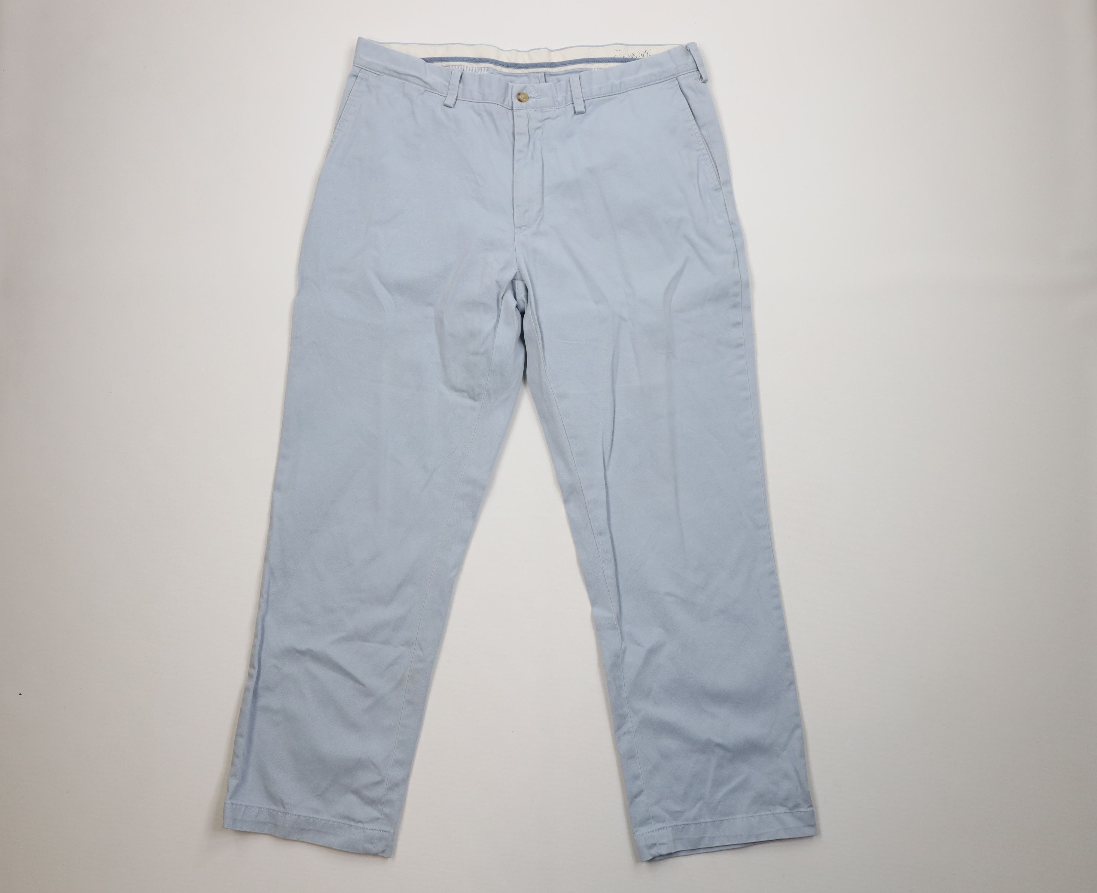 Polo Ralph Lauren Vintage 90s Ralph Lauren Straight Leg Chino Pants Blue Size US 38 / EU 54 - 1 Thumbnail