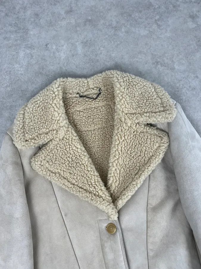 Maison Margiela 2012 Maison Margiela H&M Beige Leather Fur Coat Size US L / EU 52-54 / 3 - 4 Thumbnail