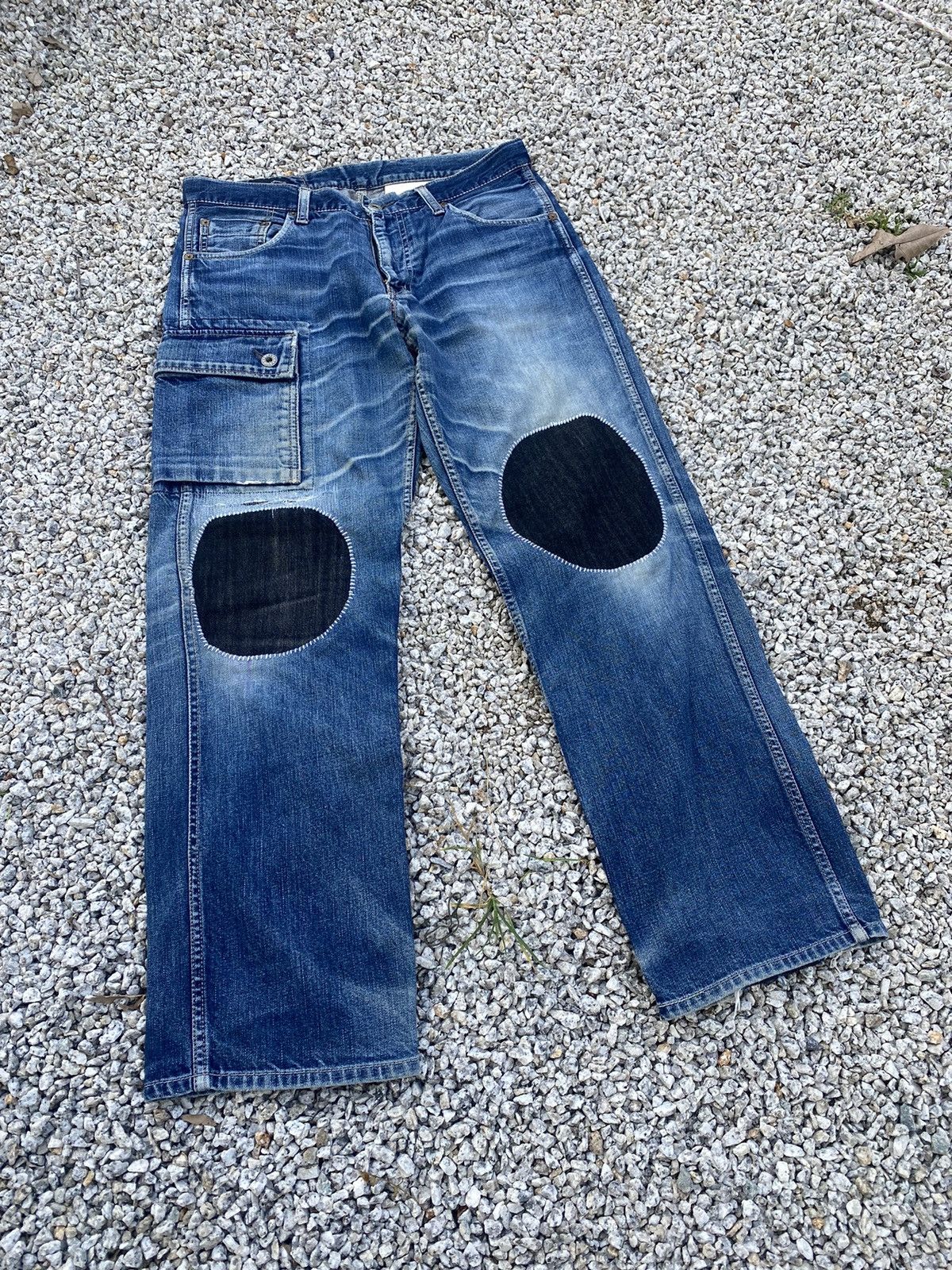 image of Distressed Denim x Vintage Distressed John Bull Jeans in Blue Denim, Men's (Size 33)