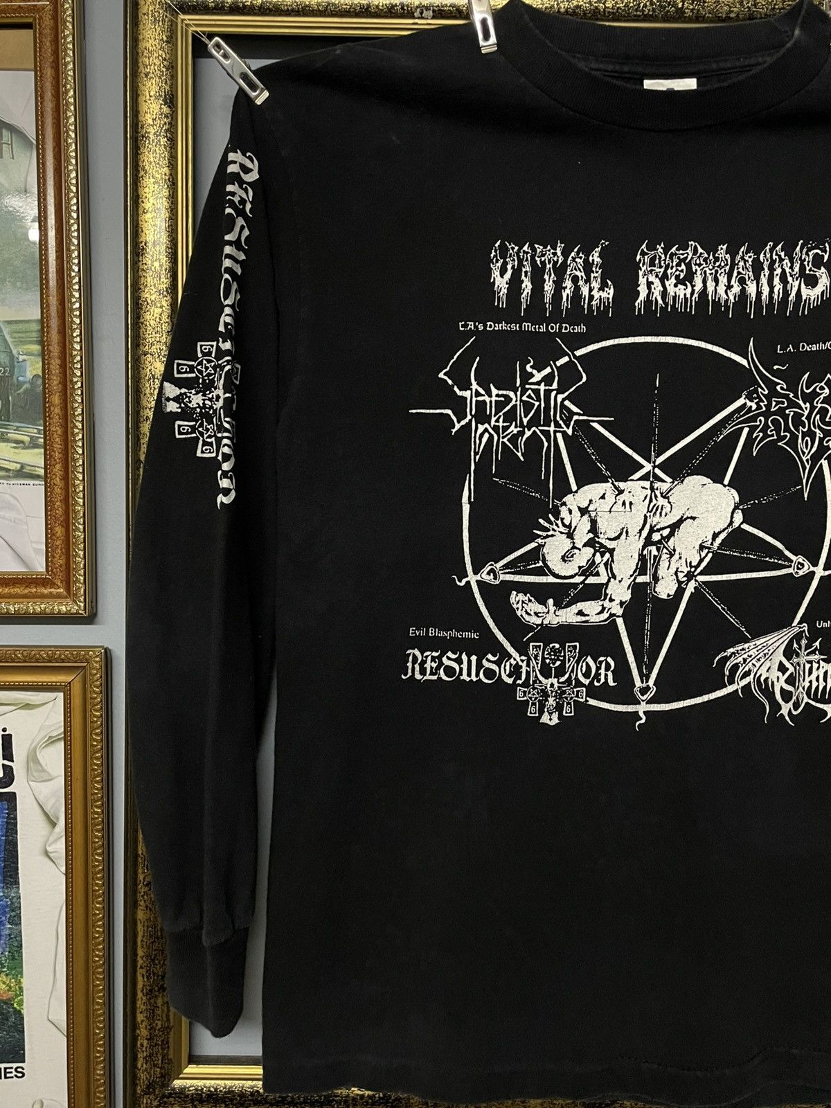Vintage Vintage Late 1990s Vital Remains Og American Death Metal 666 Size US M / EU 48-50 / 2 - 4 Thumbnail