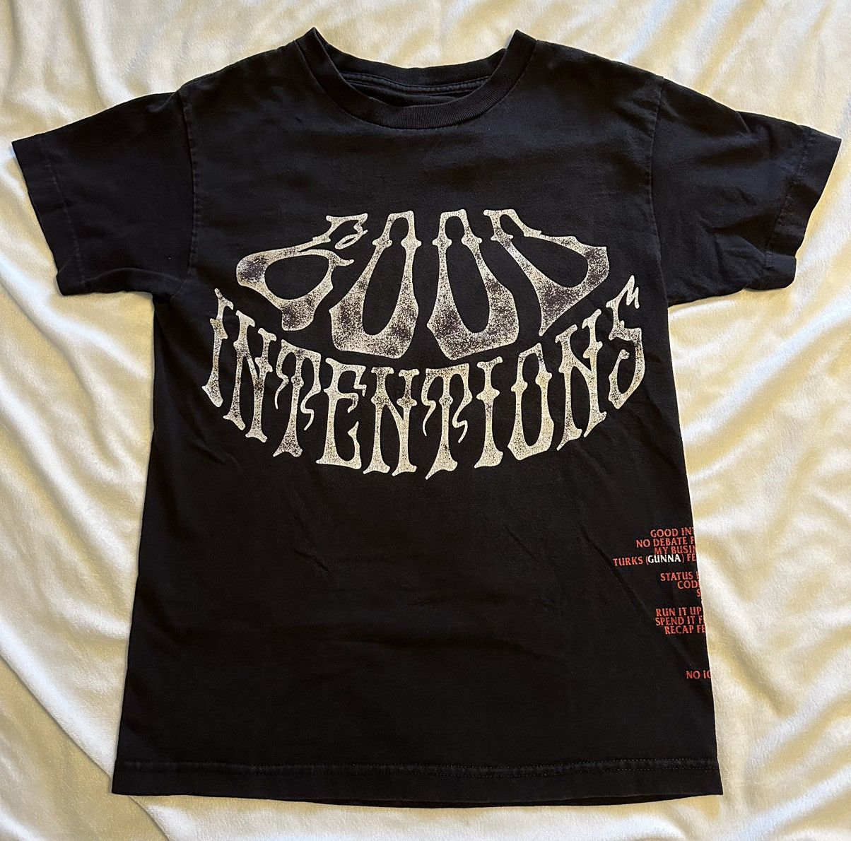 Nav x VLONE Bad Habits Good Intentions Hip Hop Rap discount Tour Merch Tee in Black S