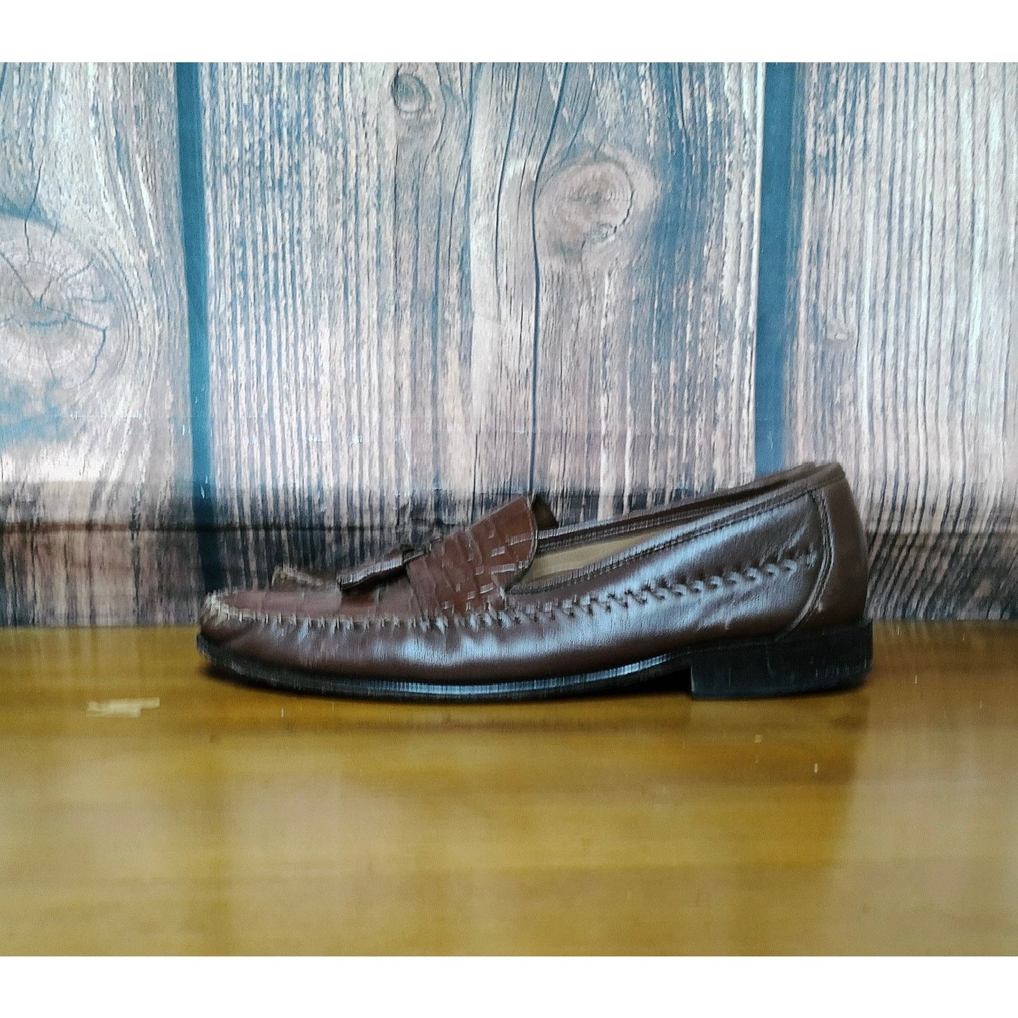 Florsheim Men's Tassel Loafers Brown Slip-On Moc Toe Dress Shoes Size US 10 / EU 43 - 2 Thumbnail