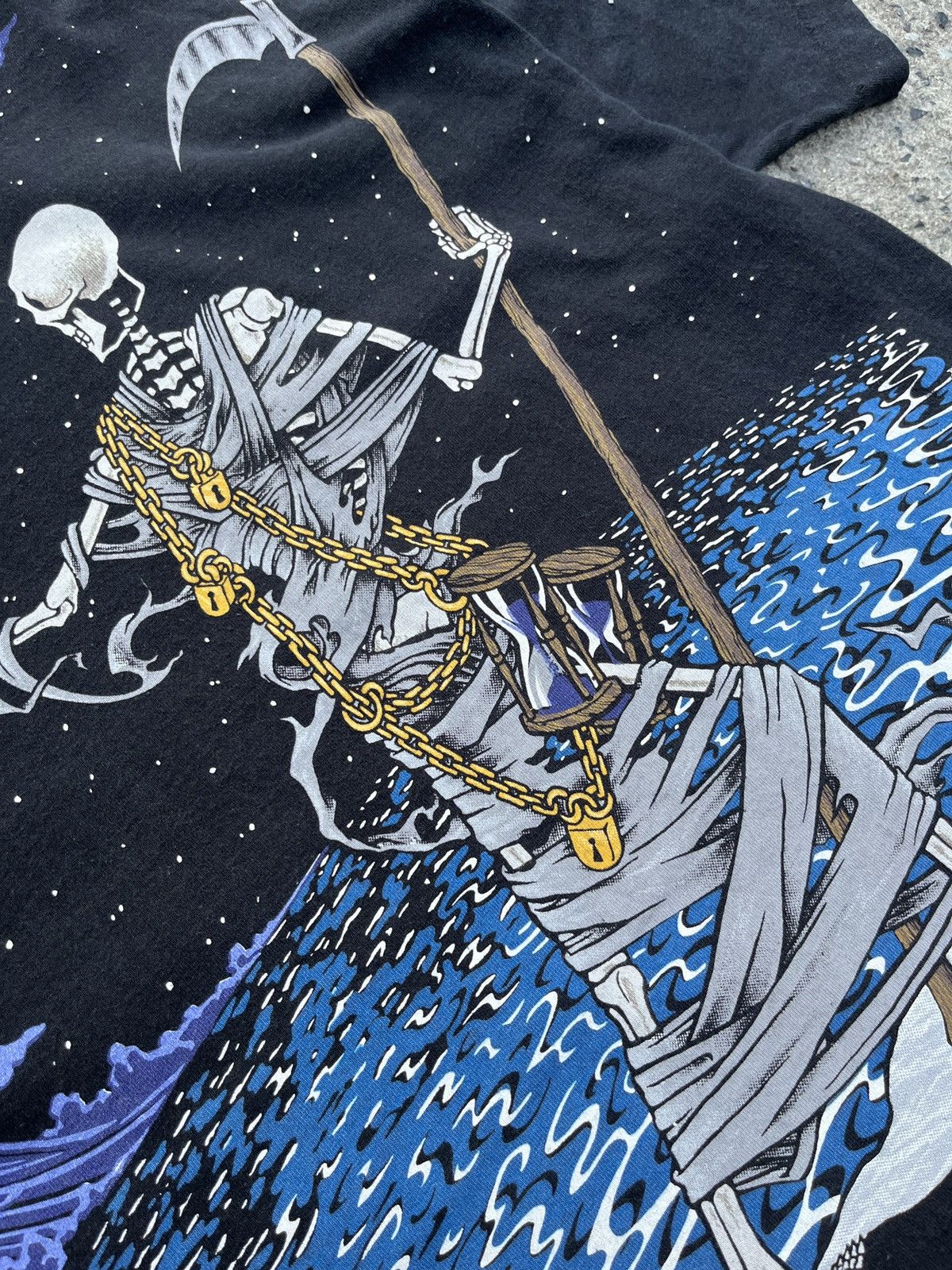 Liquid Blue × Vintage Vintage 1994 Liquid Blue Ian Bohorquez Grim Reaper Size US XL / EU 56 / 4 - 8 Thumbnail