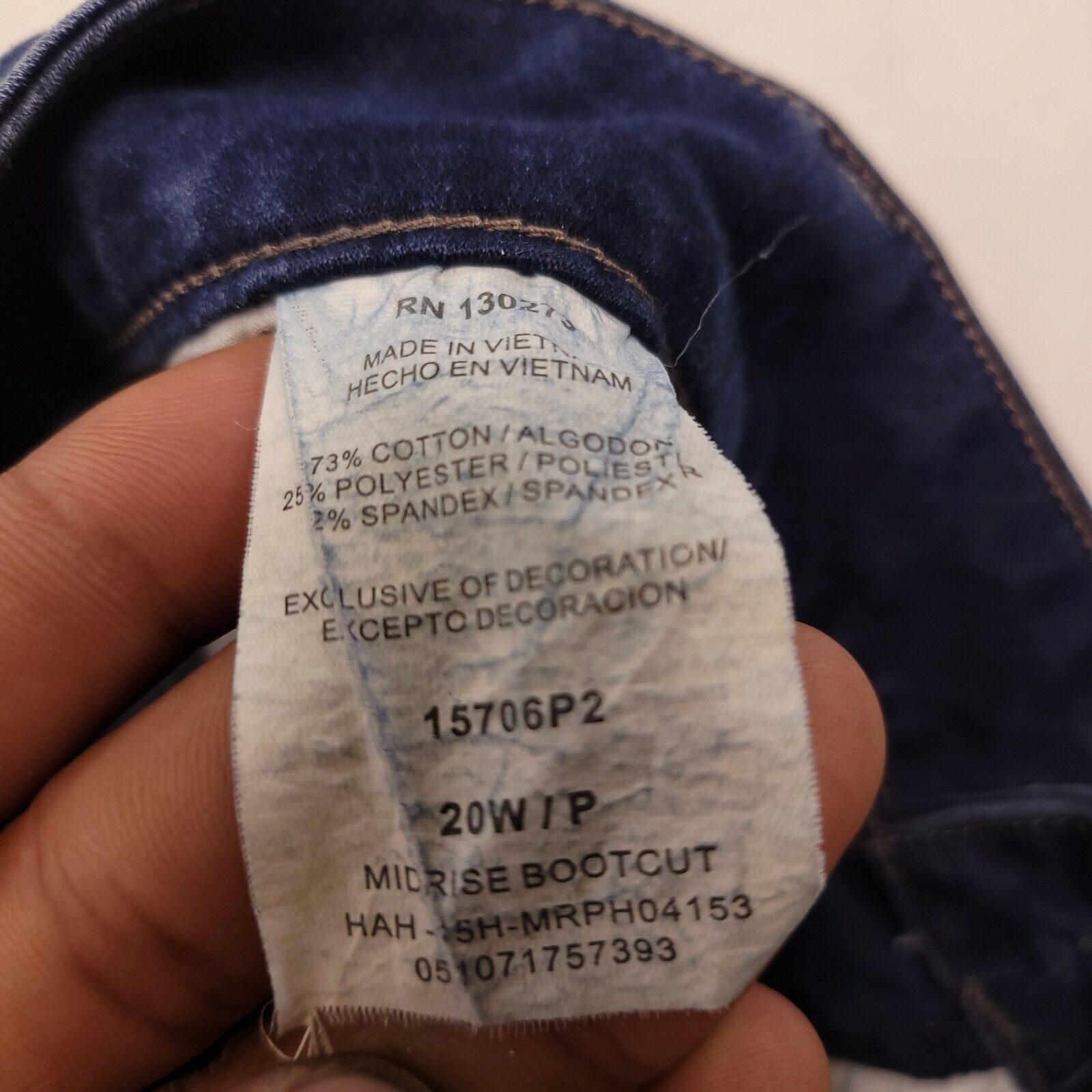 Lee Riders by Lee Casual Button Denim Jeans Womens Size 20 Blue Size 42" / US 20 - 3 Thumbnail