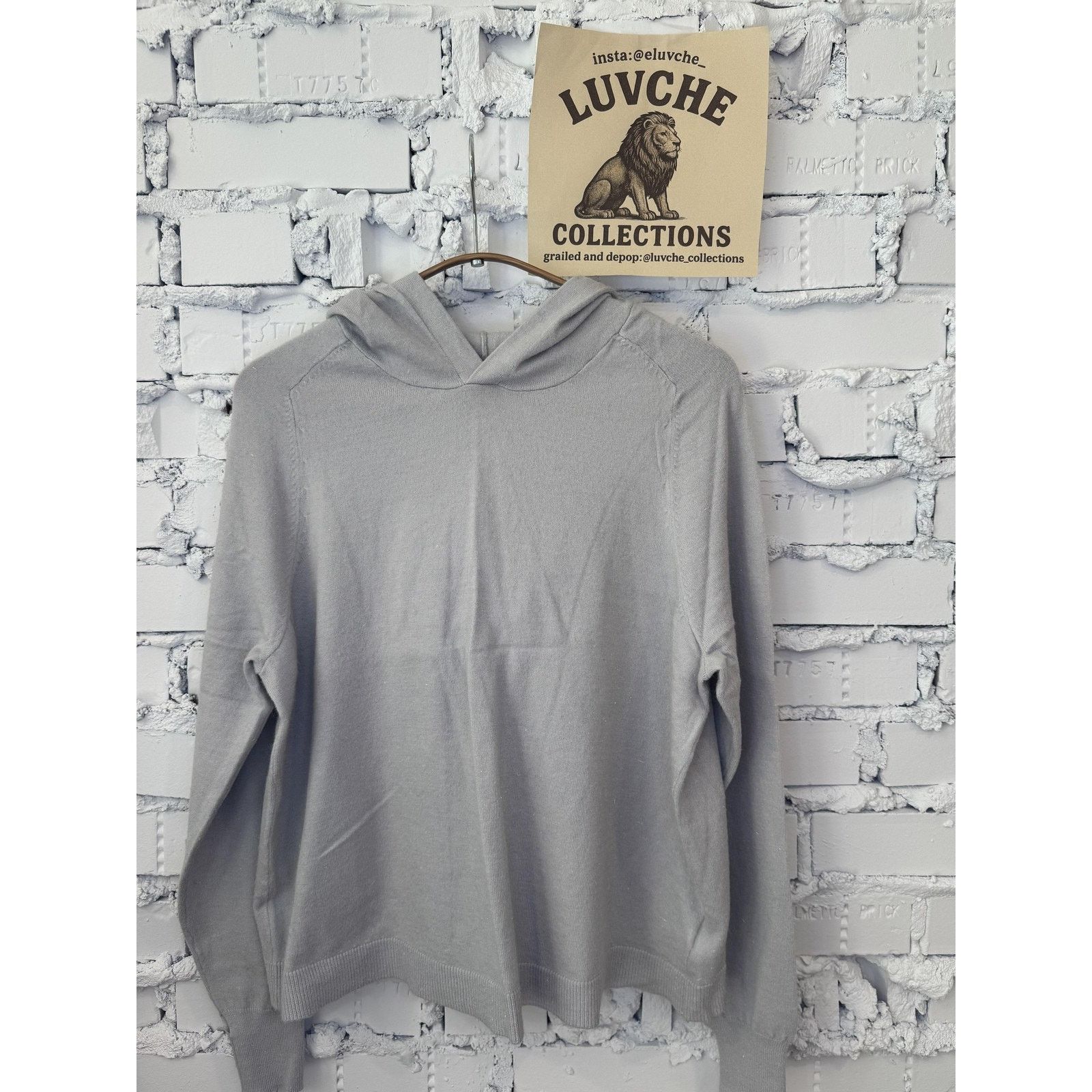 &Daughter 525 Metallic Color Hoodie Womens S Gray Knit Lightweight Size S / US 4 / IT 40 - 1 Thumbnail