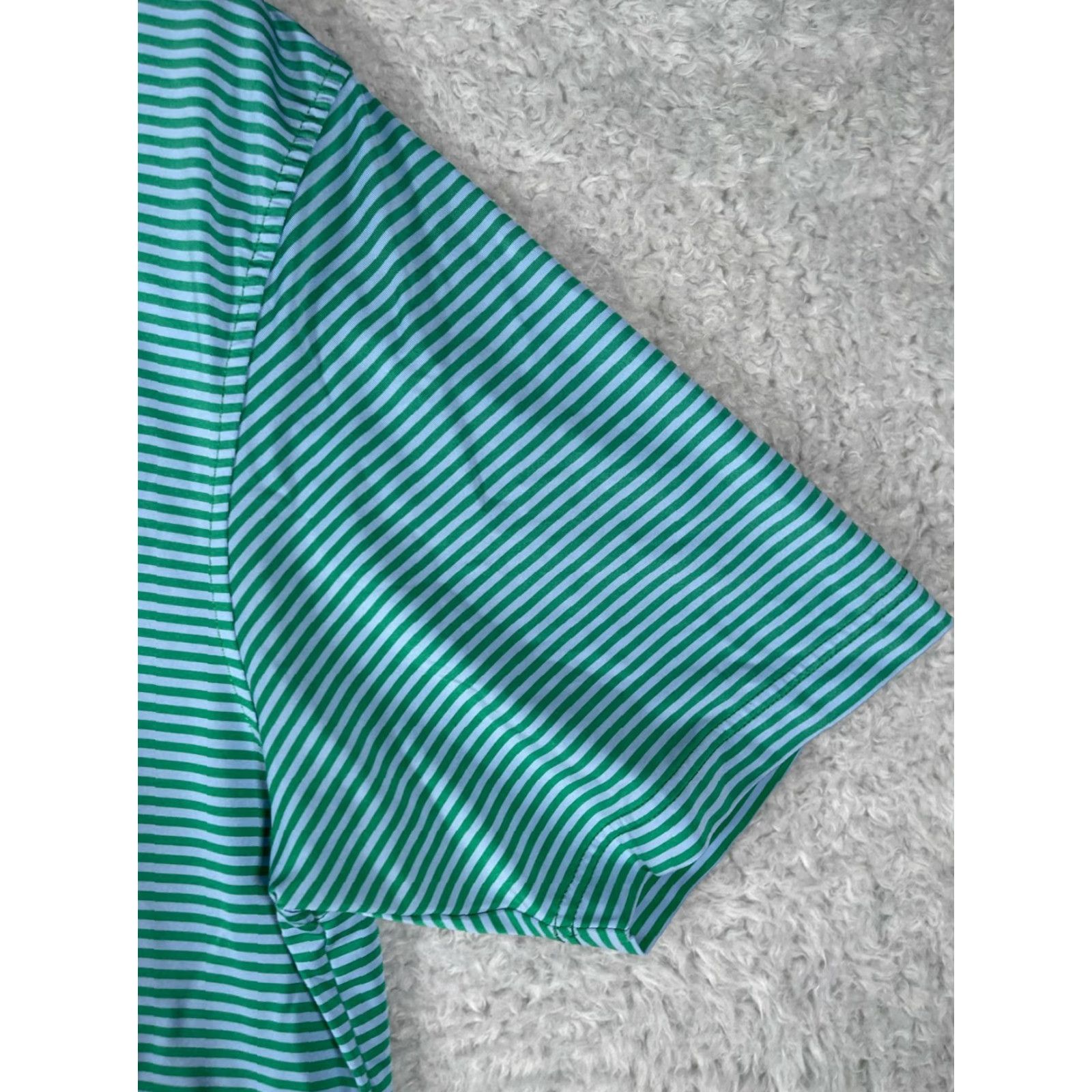 Footjoy FootJoy Polo Shirt Men M Green Striped Lightweight Golf Polo Shirt - FootJoy Men’s Polo Regular M Green Size US M / EU 48-50 / 2 - 5 Thumbnail