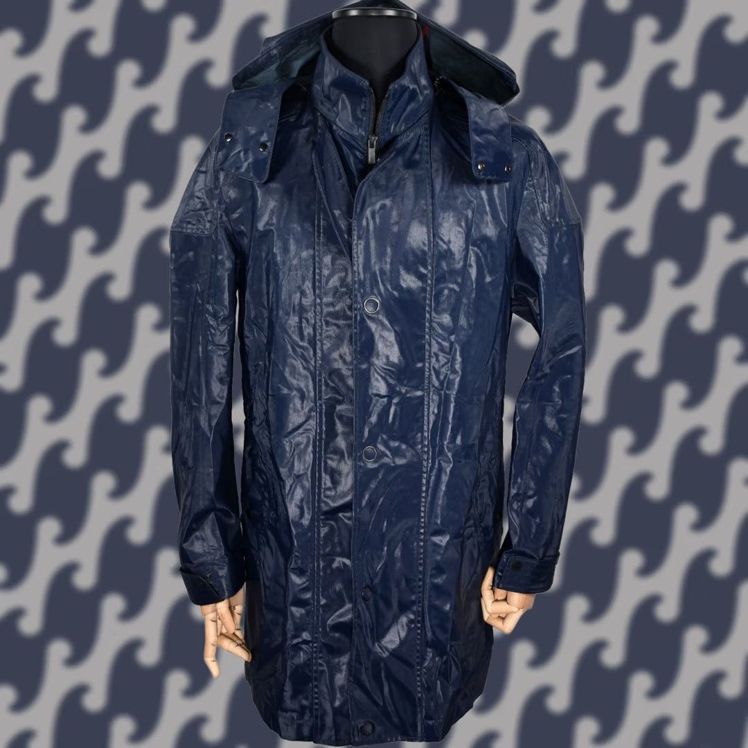 Hugo Boss HUGO BOSS Jacket Rain Coat Waterproof 50 Men Blue 40% Cotton 32% Polyester 28% Polyurethane Casual Weather Modern Fit Mens Size US M / EU 48-50 / 2 - 1 Thumbnail