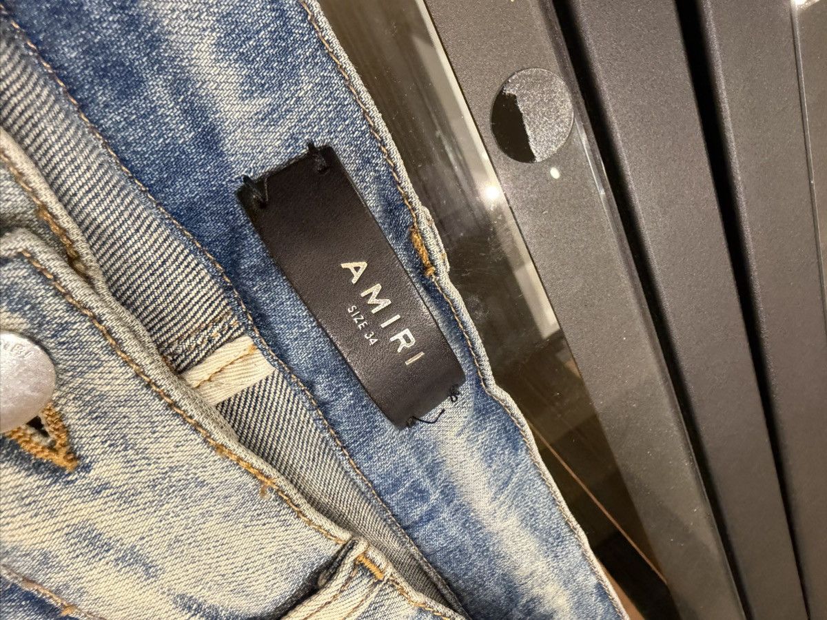 Amiri Amiri Tie Dye Art Patch Skinny Jeans - Blue Size US 34 / EU 50 - 3 Thumbnail
