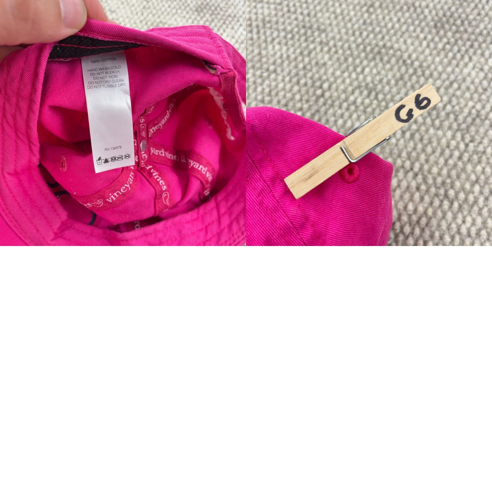 Vineyard Vines VINEYARD VINES Baseball Cap Adjustable Pink Twill Whale Mens 90s Retro Size ONE SIZE - 8 Thumbnail