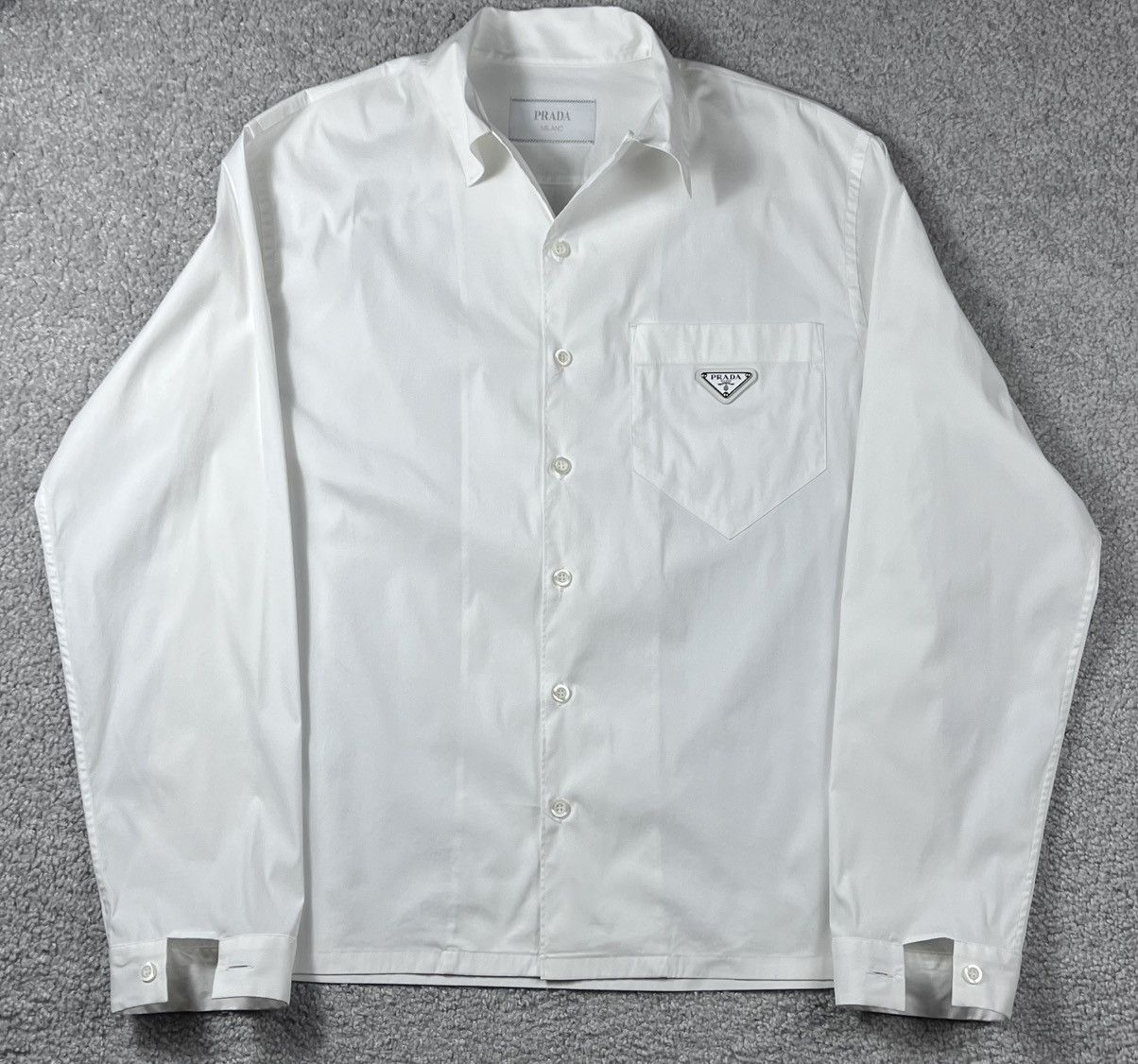 Prada Prada White Triangle Shirt Size M Size US M / EU 48-50 / 2 - 1 Thumbnail