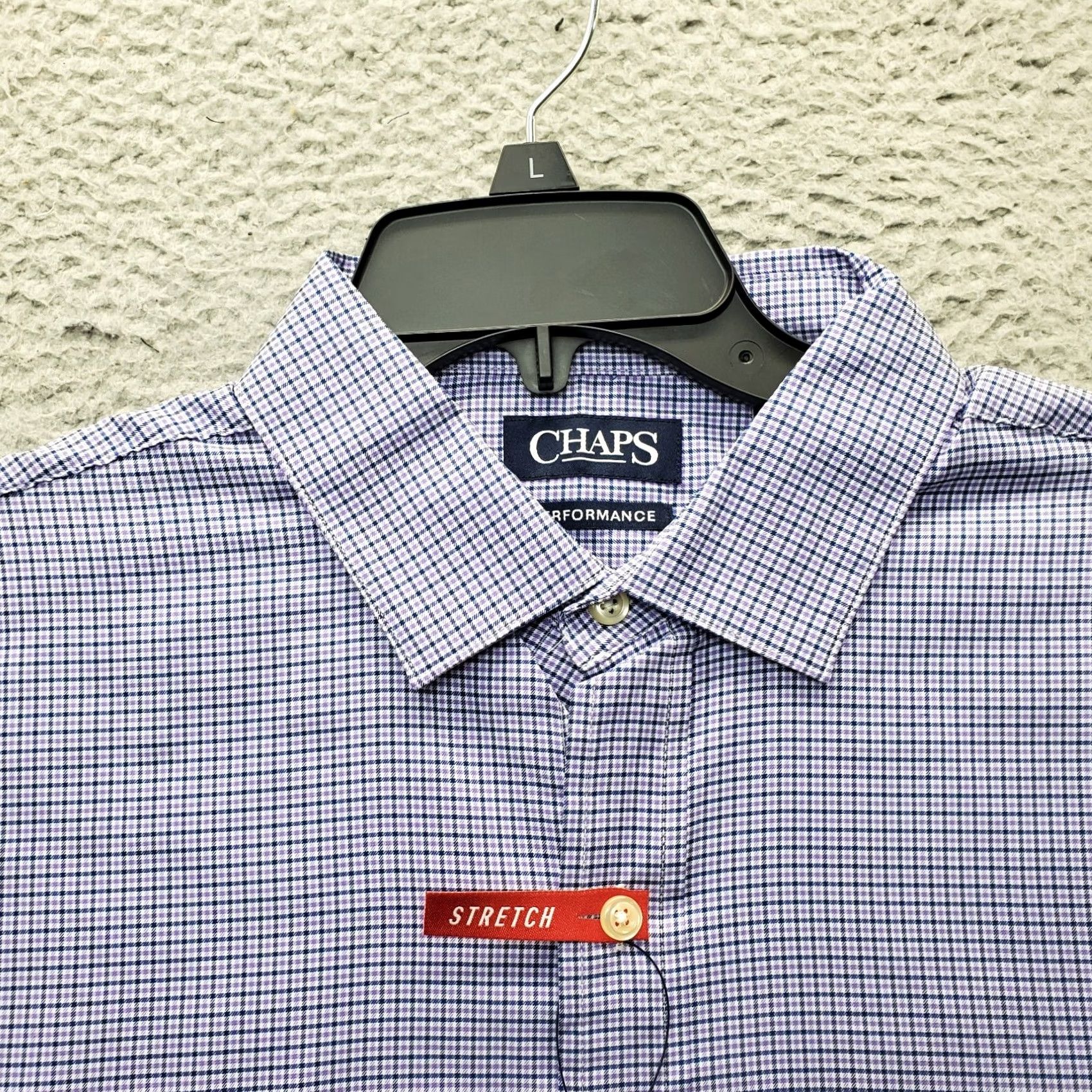 Chaps Chaps Shirt Mens L Multicolor Check Performance Stretch Ultimate Cooling Comfort Size US L / EU 52-54 / 3 - 6 Thumbnail