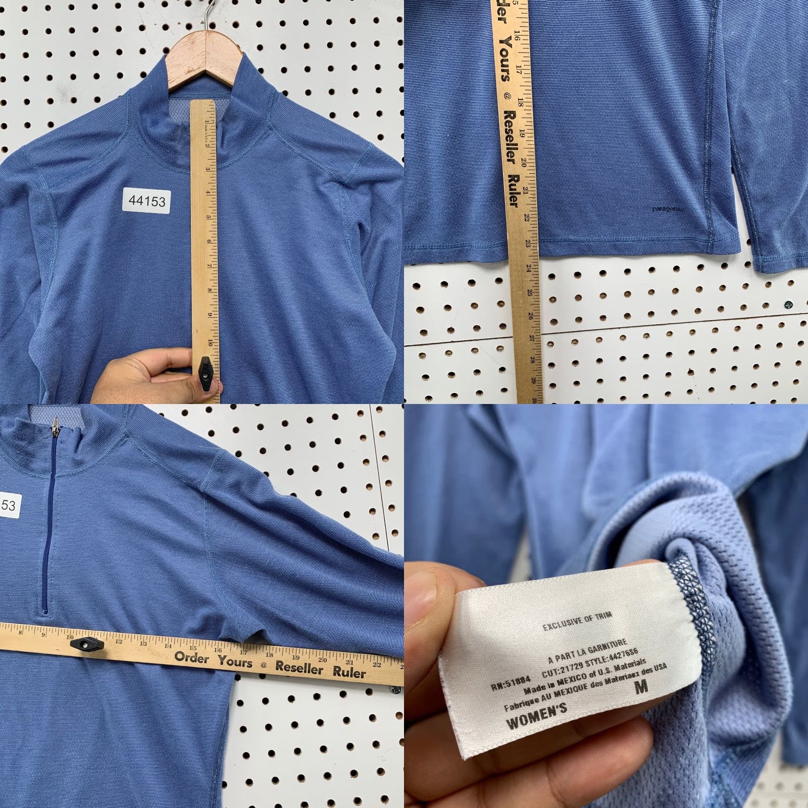 Patagonia Patagonia Womens Medium Blue Long Sleeve Active 1/4 Zip Pullover Size M / US 6-8 / IT 42-44 - 8 Thumbnail