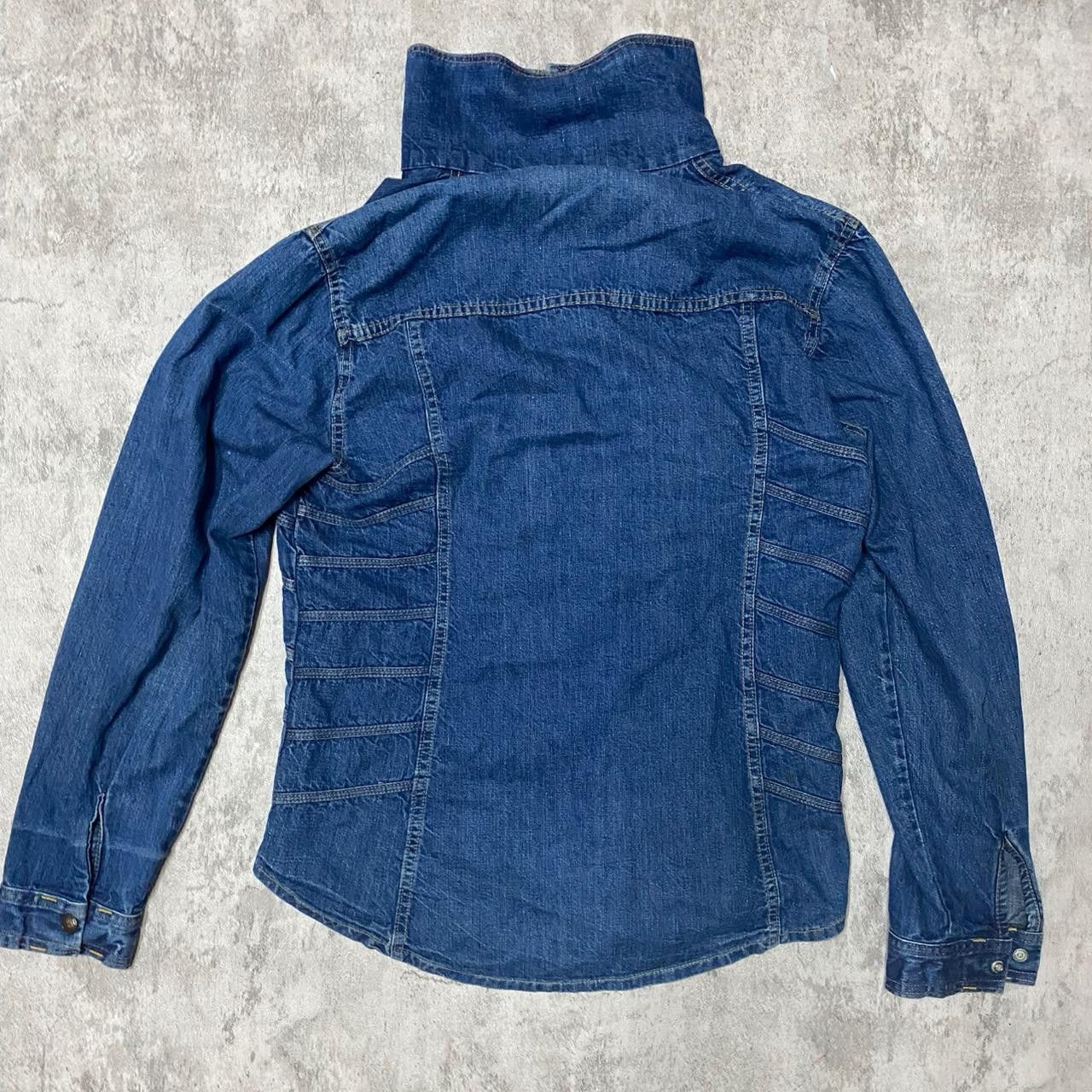 Other Blue denim jacket with unique stitching Size ONE SIZE - 4 Thumbnail