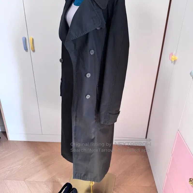 Yves Saint Laurent YSL Black Long Coat for Women . Size L / US 10 / IT 46 - 1 Thumbnail