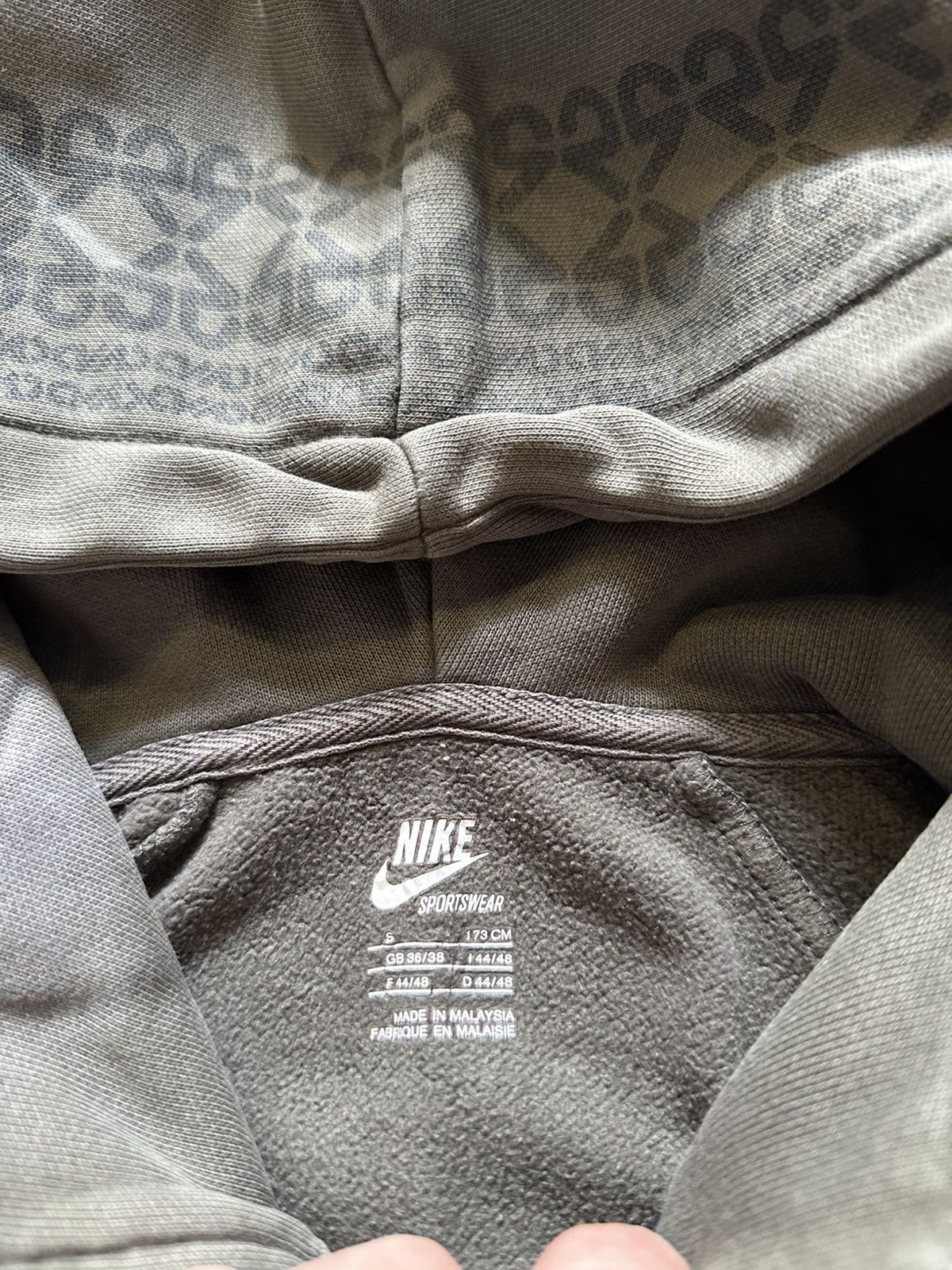 Nike × Vintage Vintage Nike Zip Hoodie Khaki Mini Logo Y2K USA Size US S / EU 44-46 / 1 - 4 Thumbnail