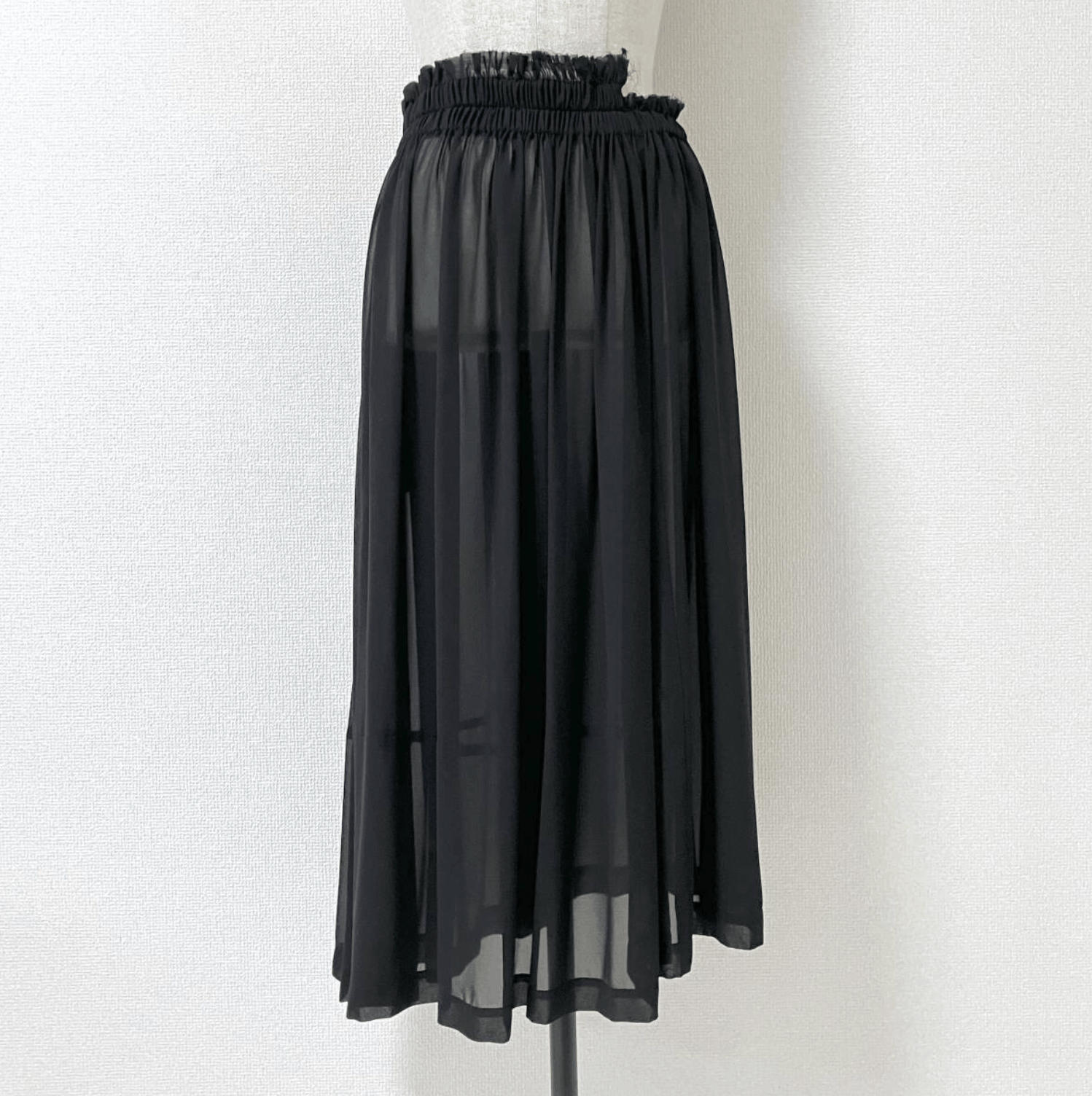 Comme des Garcons COMME des GARCONS - BLACK Sheer Gathered Long Skirt Size 28" / US 6 / IT 42 - 1 Thumbnail