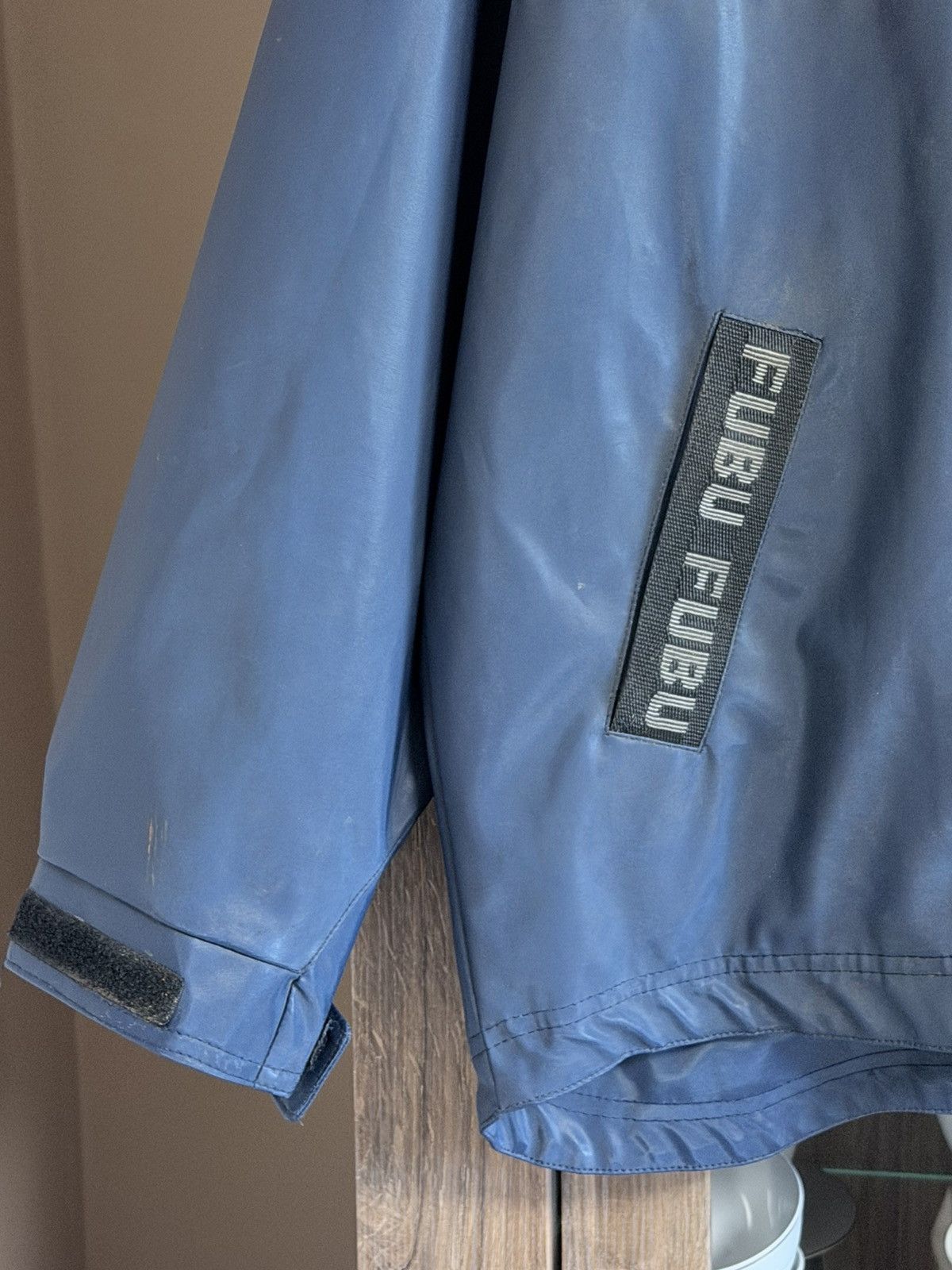 Fubu Vintage Fubu Varsity Waterproof Jacket Navy Red Distressed Size US M / EU 48-50 / 2 - 12 Thumbnail