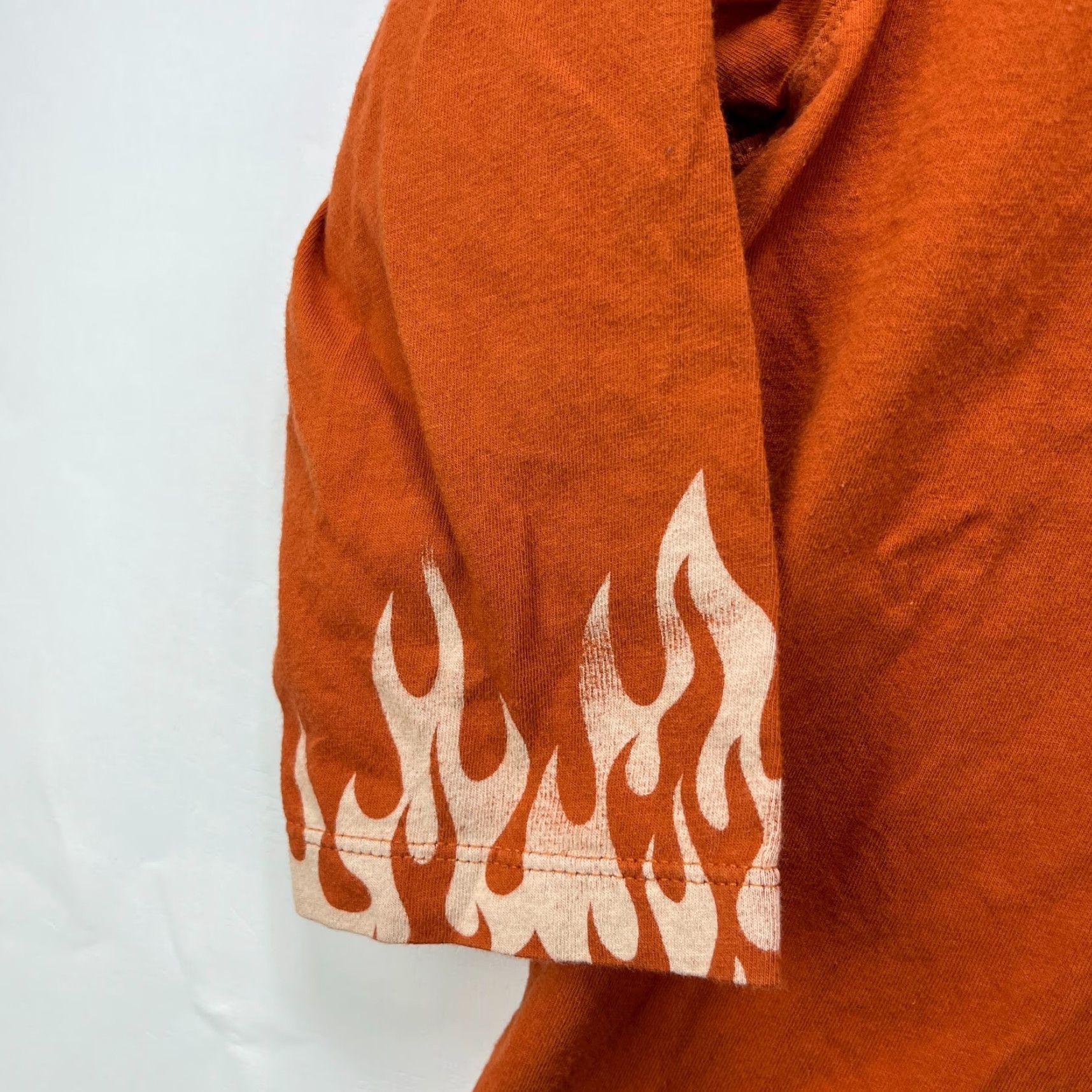 Harley Davidson VINTAGE Harley-Davidson Flames T-Shirt Womens M Orange 90s Size M / US 6-8 / IT 42-44 - 4 Thumbnail