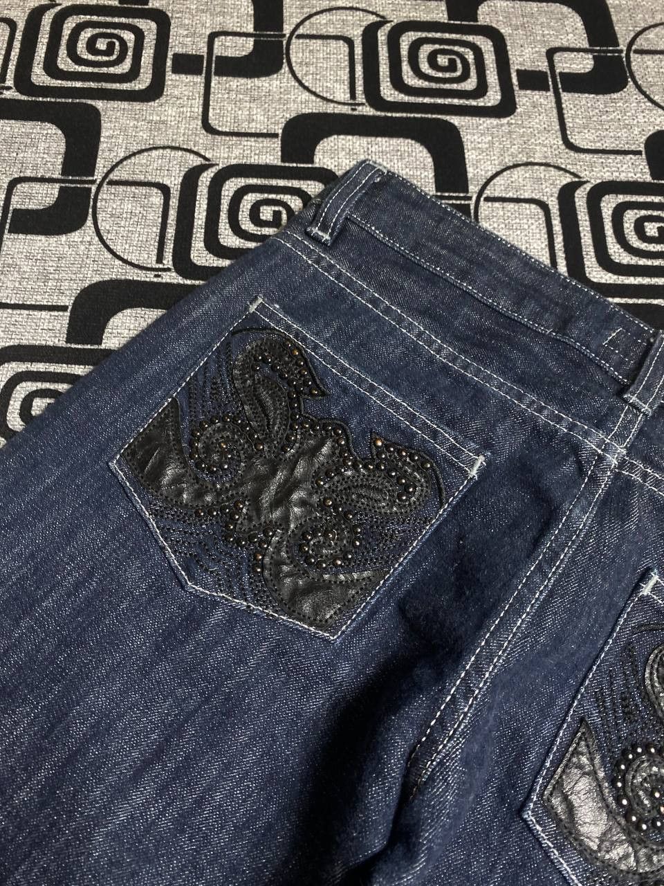 Japanese Brand Crazy Crash Dirty Baggy Faded Jean Japan Avant Garde Style Size US 32 / EU 48 - 2 Thumbnail