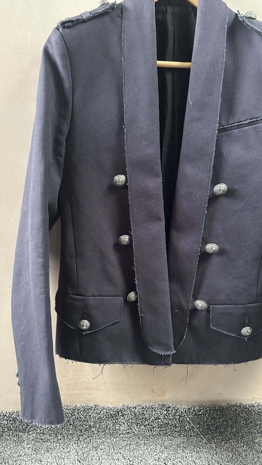 Balmain SS13 Distressed Napoleon Blazer Jacket Size US S / EU 44-46 / 1 - 2 Thumbnail