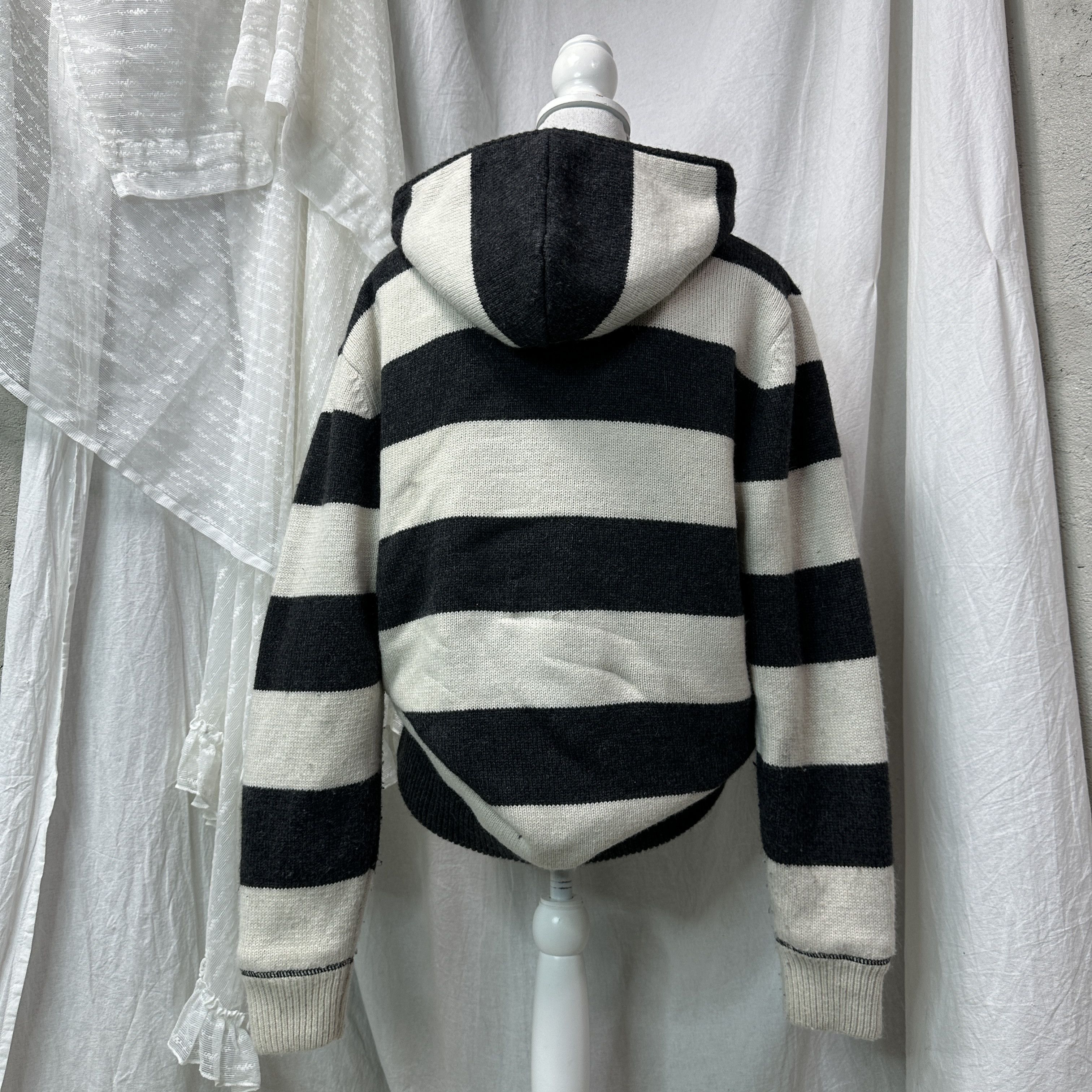 Vintage Vintage Striped Wool Oversize Zip Hoodie Y2K Size US XXL / EU 58 / 5 - 5 Thumbnail