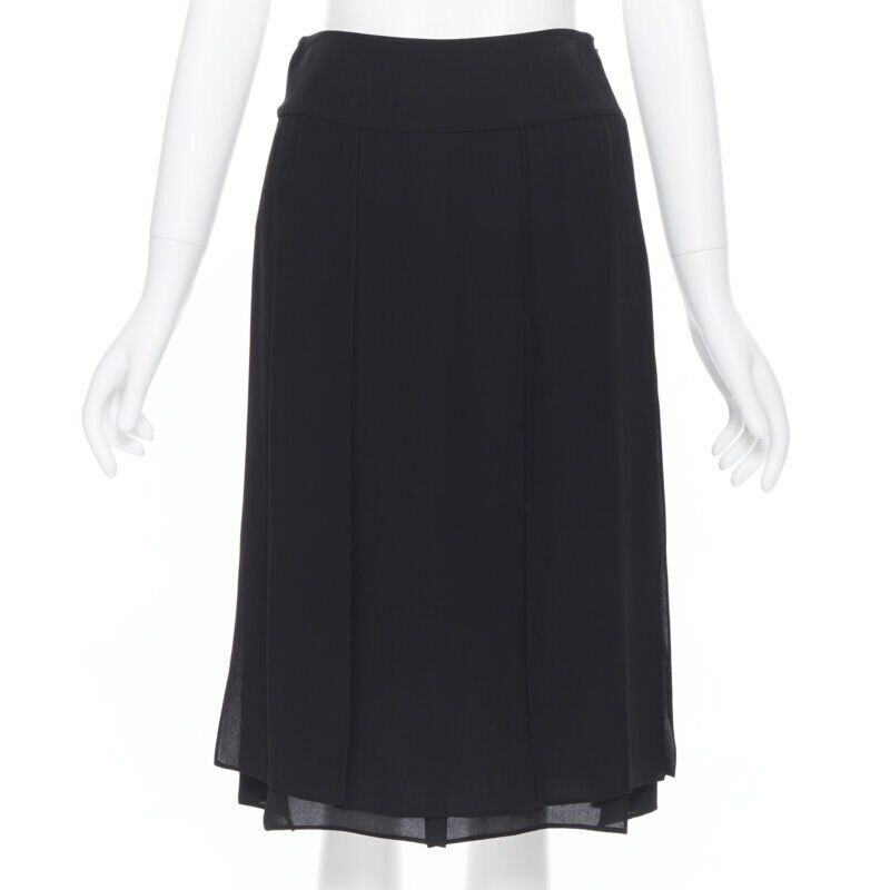 Michael Kors MICHAEL KORS COLLECTION 100% silk flapper hem knee length skirt US0 25" Size 25" / US 0 / IT 36 - 1 Thumbnail