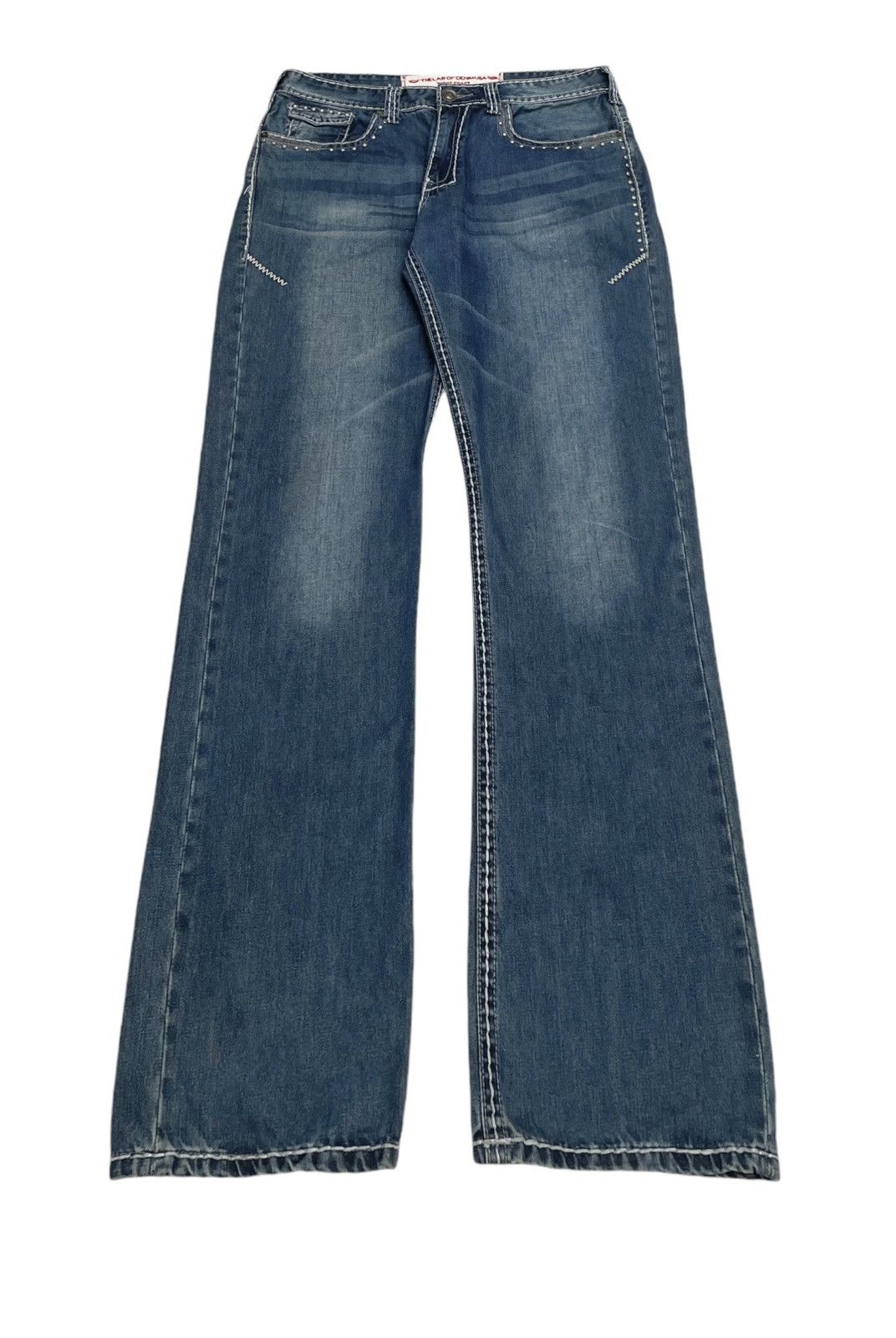 Le Grande Bleu (L.G.B.) Rare Design Vintage The Lab Of Denim Usa Jeans 2000s Size US 38 / EU 54 - 1 Thumbnail