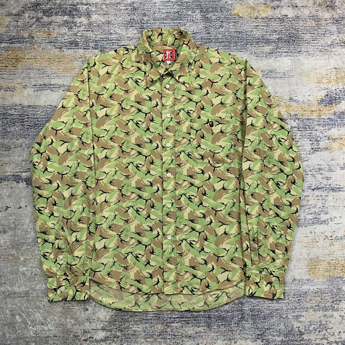 Bape vintage og bape camouflage Button Up Shirt long sleeve Size US M / EU 48-50 / 2 - 1 Thumbnail