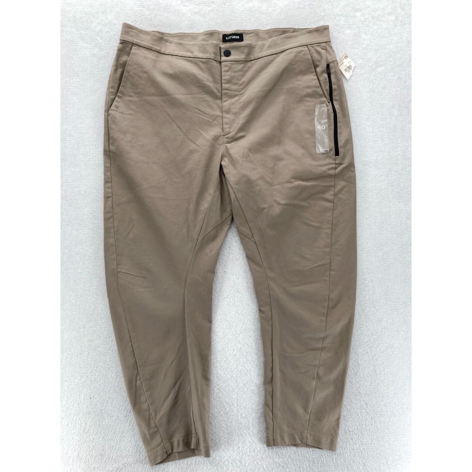 Express Express Pants Mens 40x27 Brown Slim Chino Stretch Fabric Tapered Leg Casual Pants Size US 40 / EU 56 - 2 Thumbnail