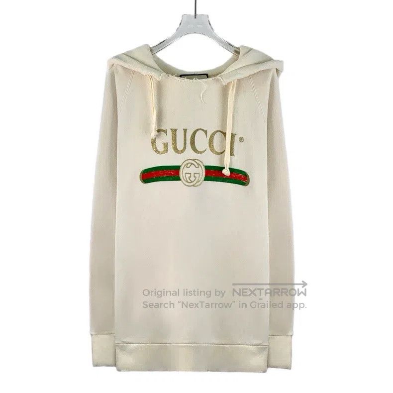 Gucci Gucci Beige logo letter dog embroidery cotton hooded draws Size US M / EU 48-50 / 2 - 1 Thumbnail