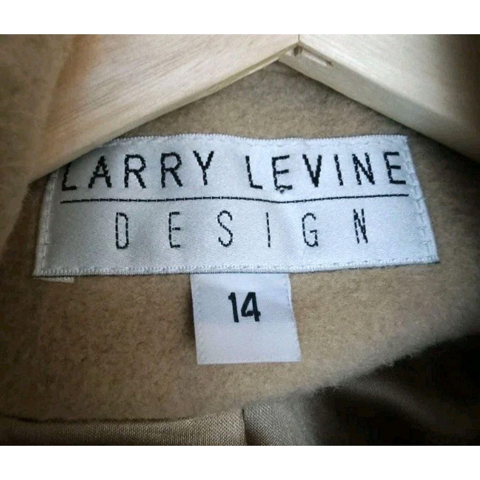 Other Larry Levine Design 100% Pure Camel Hair Cashmere Coat 14 Size L / US 10 / IT 46 - 7 Thumbnail