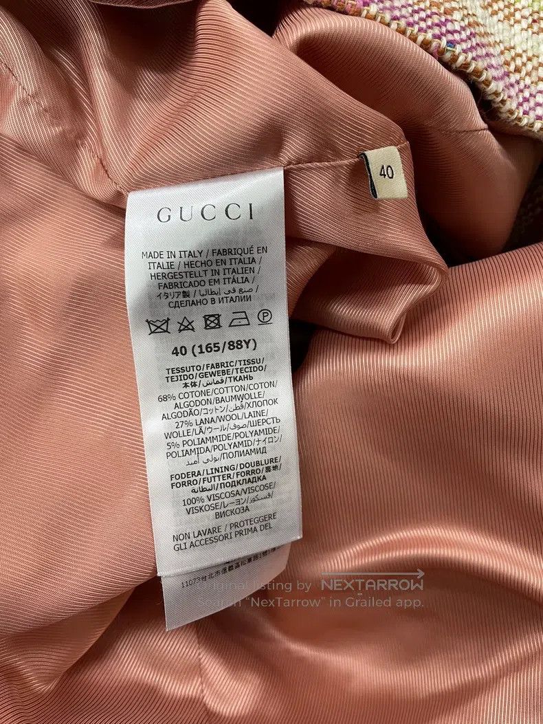 Gucci Gucci Colourful tweed plaid full logo jacket Size S / US 4 / IT 40 - 5 Thumbnail