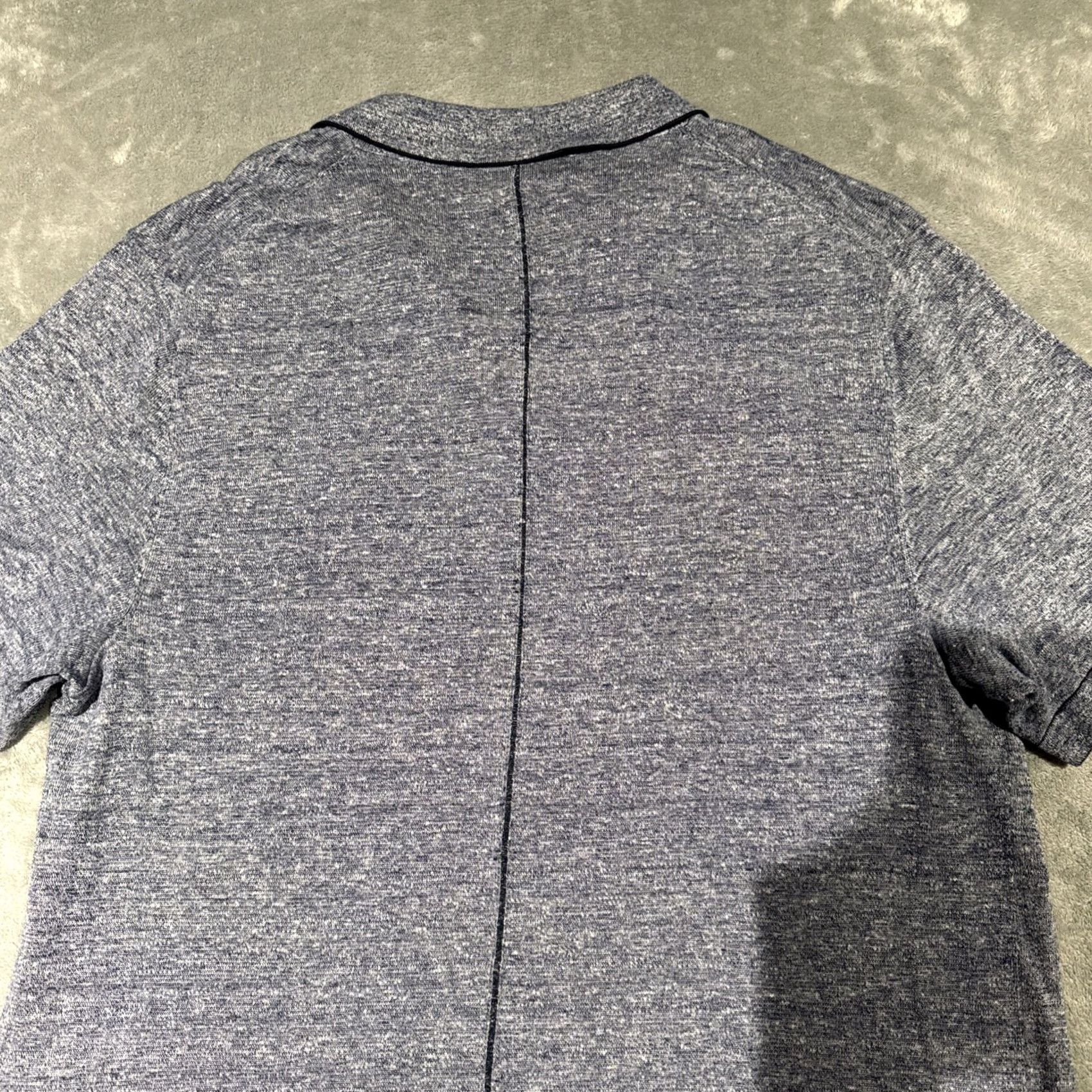 Rag & Bone Rag & Bone Shirt Polo Mens XL Blue Short Sleeve Cotton Linen Blend Casual Polo Shirt Size US XL / EU 56 / 4 - 7 Thumbnail