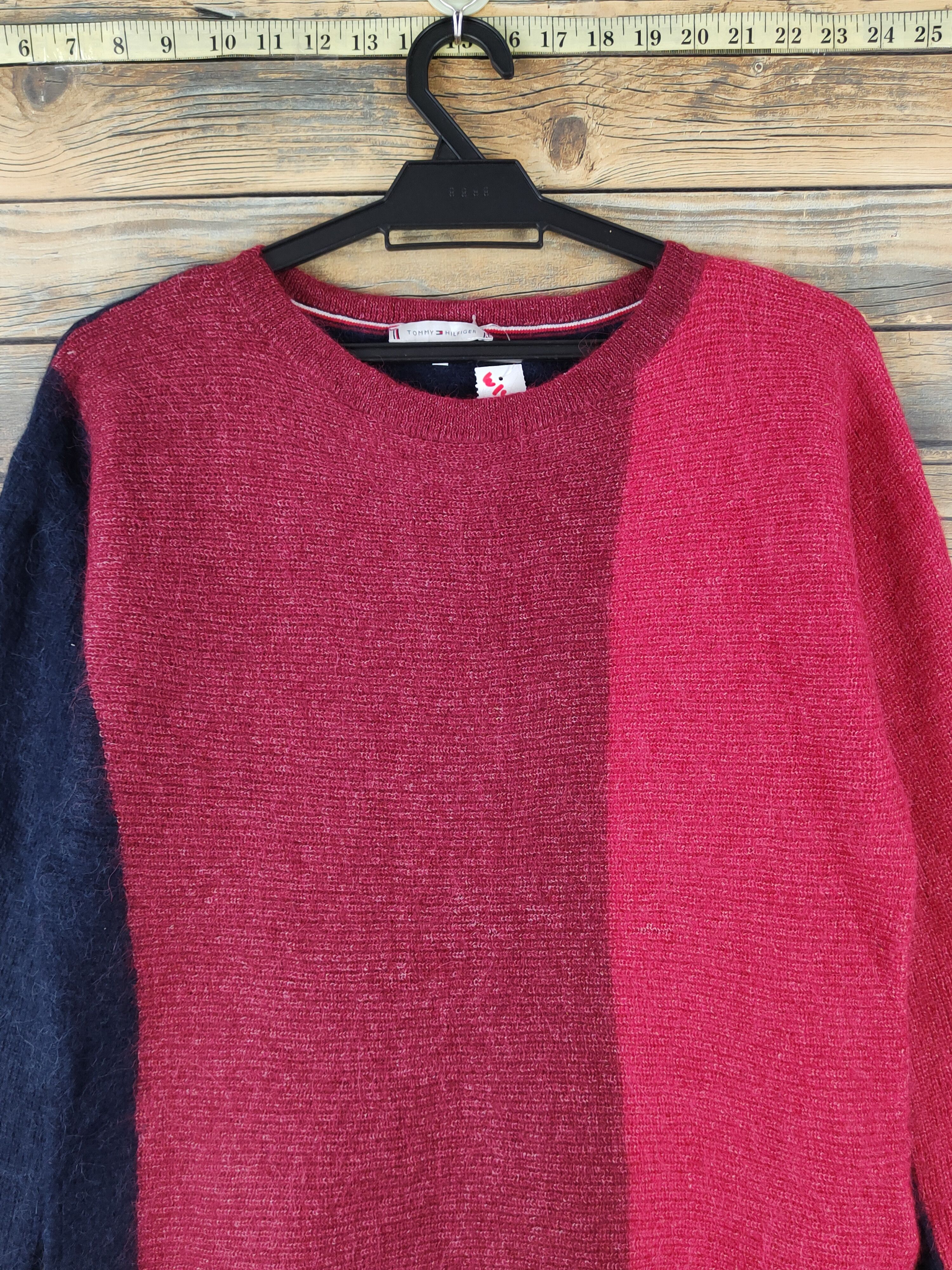 Homespun Knitwear × Tommy Hilfiger × Vintage Tommy Hilfiger Red Navy Knitwear Sweatshirts #W1450 Size US S / EU 44-46 / 1 - 2 Thumbnail