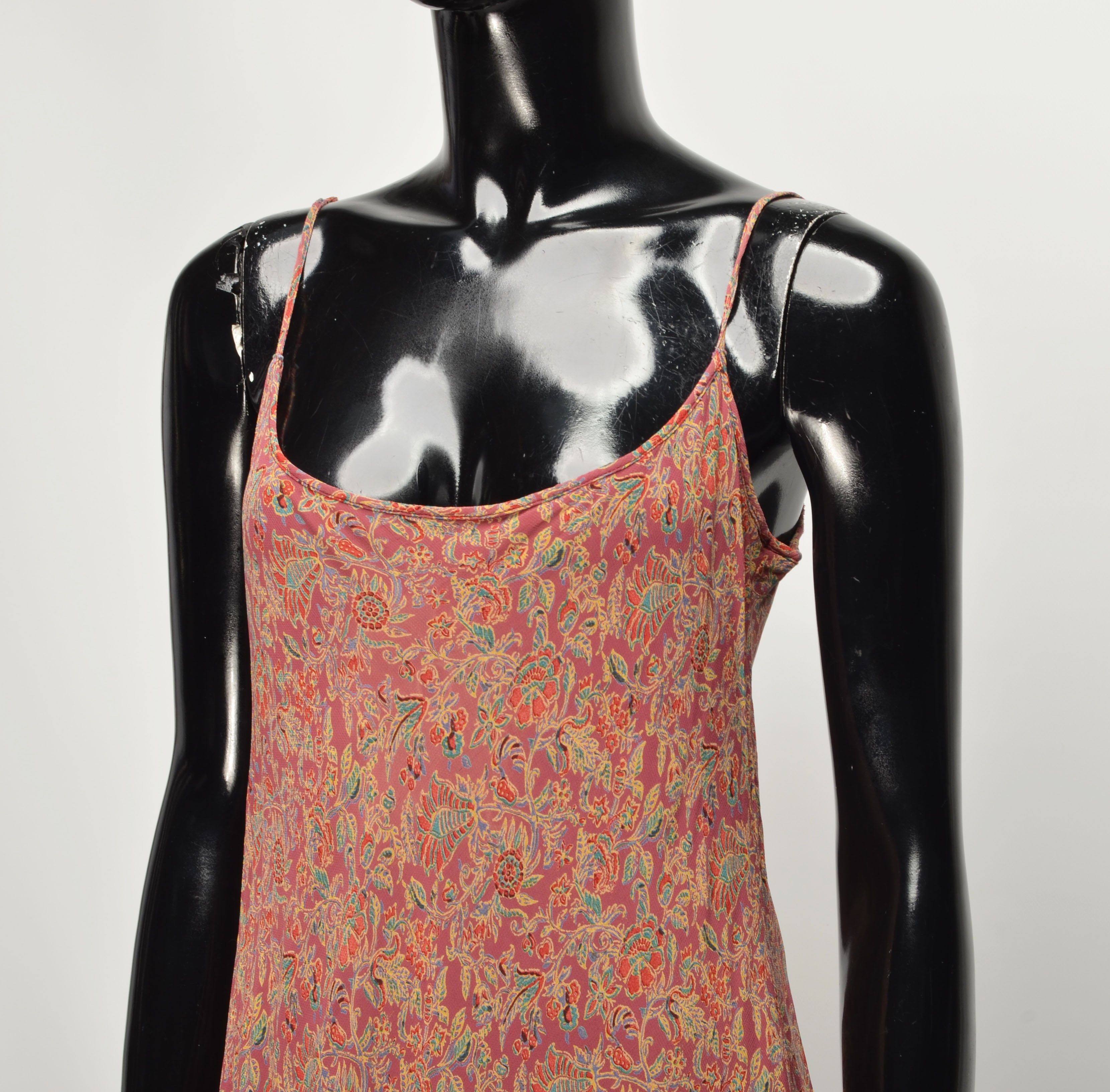 Karl Lagerfeld Vintage KL by Karl Lagerfeld 80's Floral Cami Mini Dress Size S / US 4 / IT 40 - 2 Thumbnail