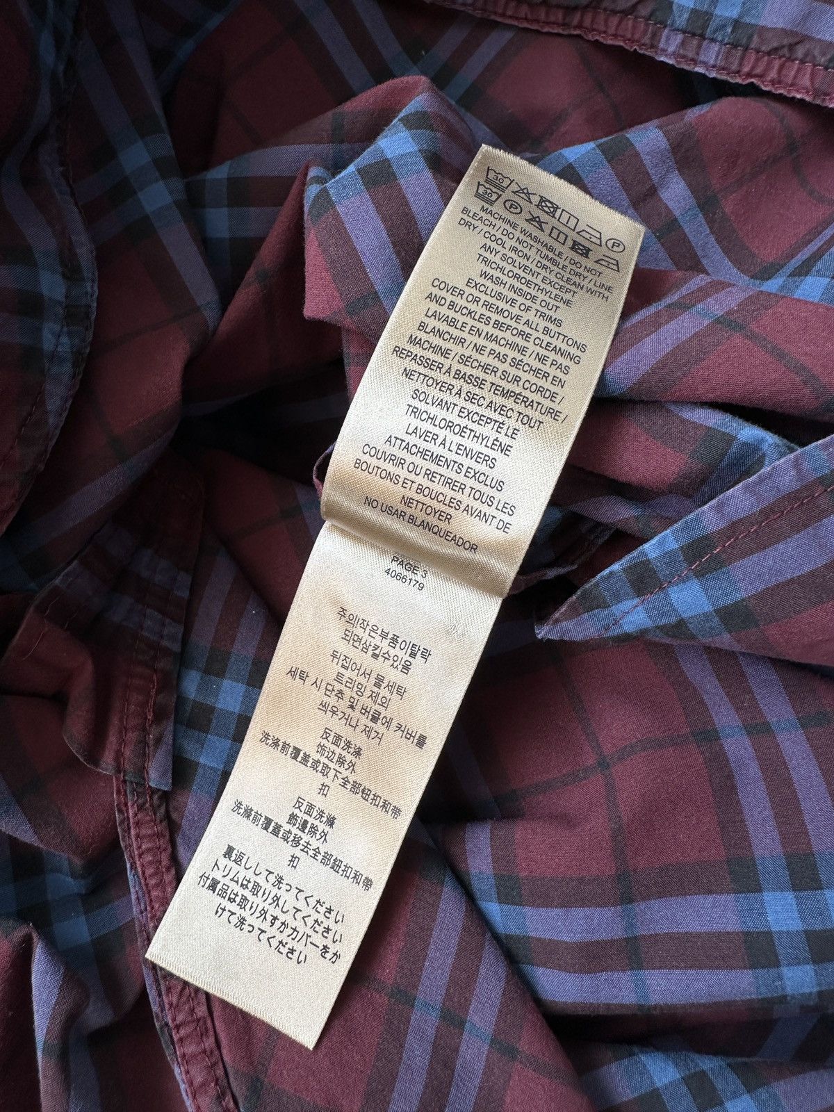 Burberry BURBERRY Plaid Shirt Dress Burgundy Check Cotton Belted US 4 Size XS / US 0-2 / IT 36-38 - 12 Thumbnail