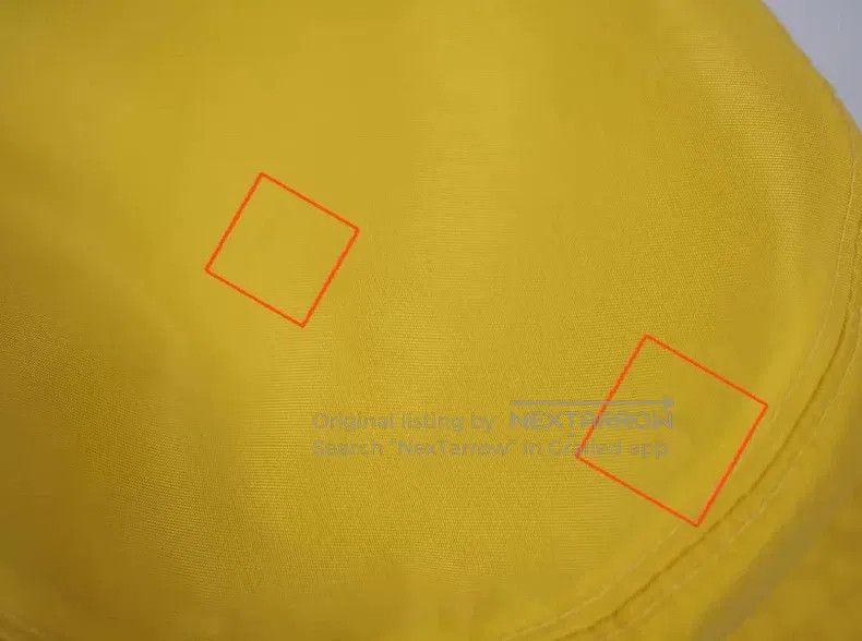 Prada Prada Yellow triangle logo nylon fisherman hat Size ONE SIZE - 6 Thumbnail