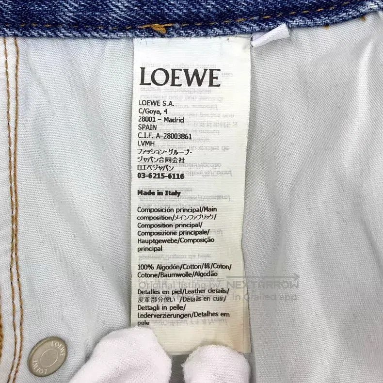 Loewe Loewe Blue washed cotton denim wide leg long pants Size 25" / US 0 / IT 36 - 9 Thumbnail