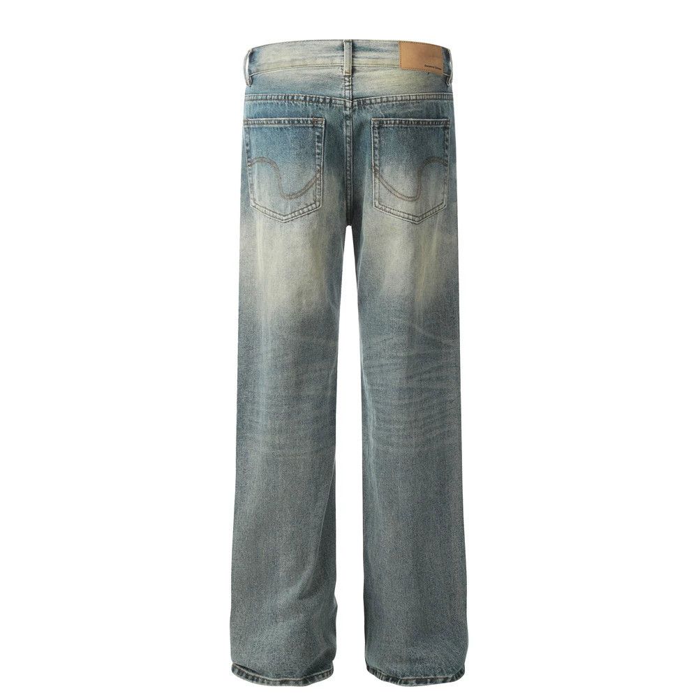 Vintage American men's distressed straight gradient washed jeans Size US 32 / EU 48 - 3 Thumbnail