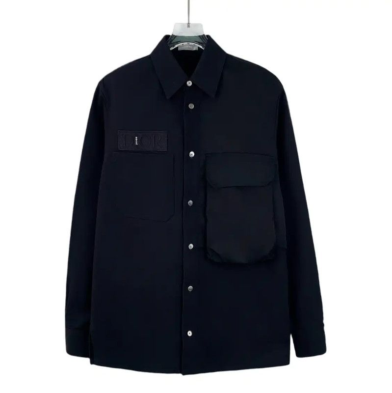 Dior Dior Men's Black Cotton Button-Up Shirt 0089 Size US M / EU 48-50 / 2 - 1 Thumbnail