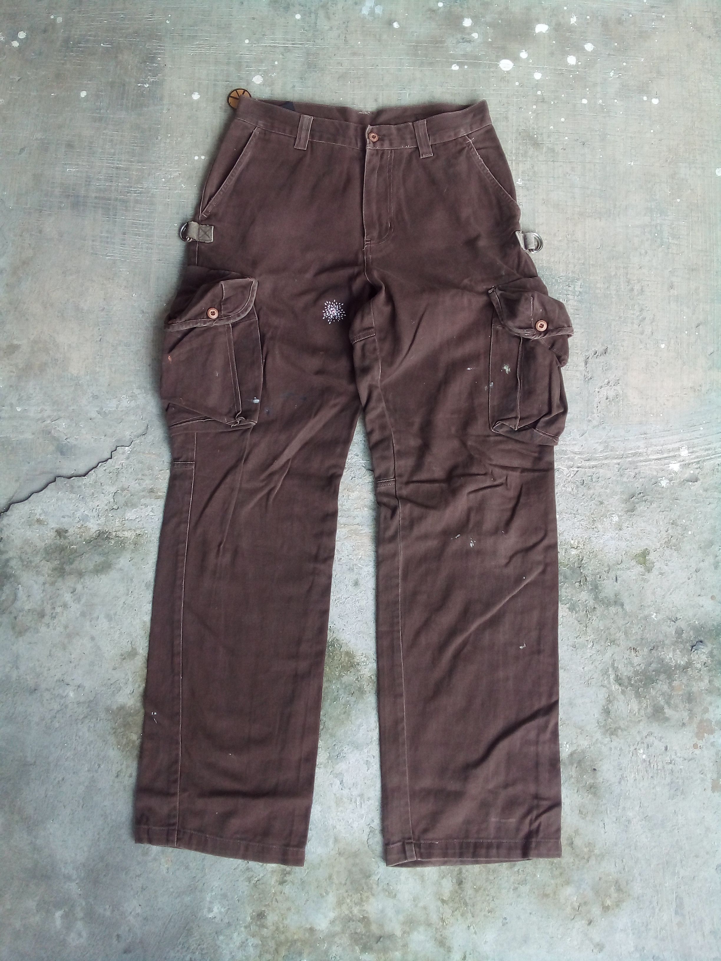 Image of Vintage Repair Cargo Pants in Brown Tan, Men's (Size 30)