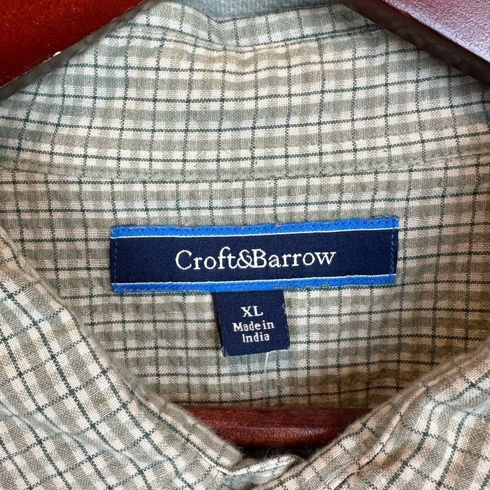 Croft & Barrow × Vintage Vintage Plaid Short Sleeve Shirt Button Down Sz XL Green Size US XL / EU 56 / 4 - 6 Thumbnail