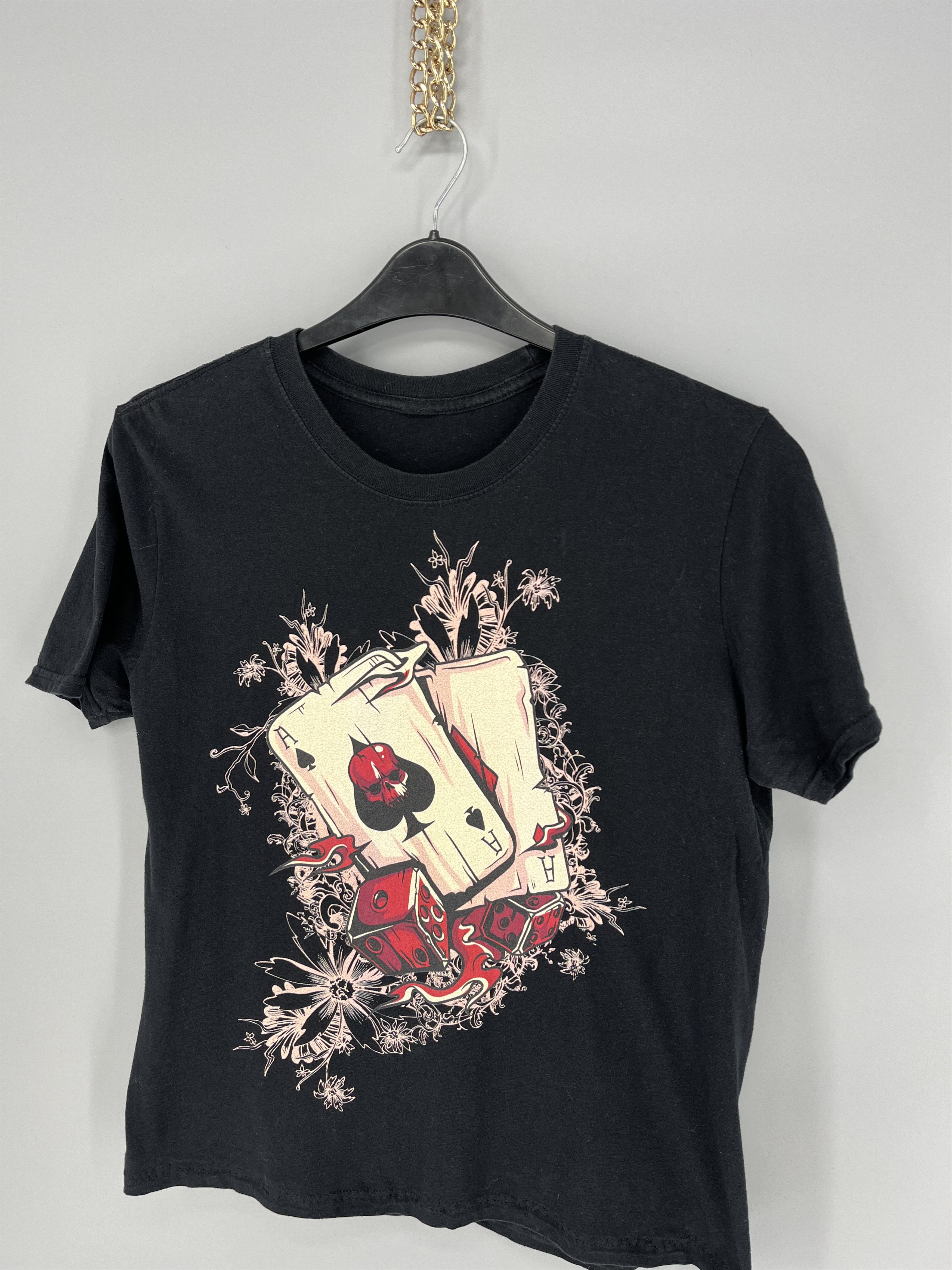 Band Tees Vintage Y2K lucky t-shirt aces with skulls casino style Size M / US 6-8 / IT 42-44 - 6 Thumbnail