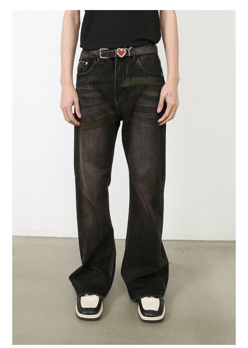 Japanese Brand × Jean Vintage wide-leg washed distressed loose flared jeans Size US 32 / EU 48 - 1 Thumbnail