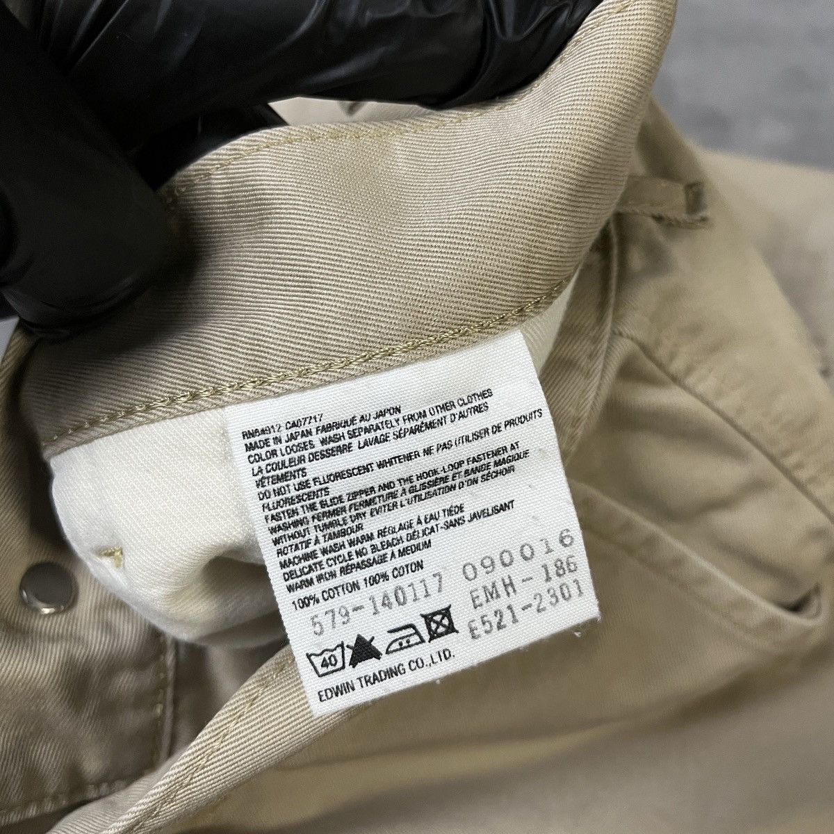 Margaret Howell 2000s Edwin x MHL Khaki Chino Pants Adjustable Back Strap Size US 29 - 4 Thumbnail