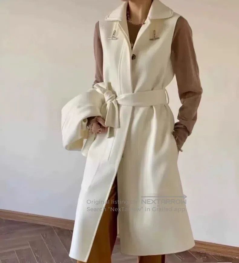 Hermes Hermes Long cashmere coat Size XXS / US 00 / IT 34 - 3 Thumbnail
