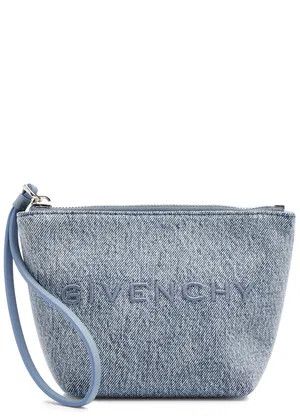 Givenchy o1srvl11e1224 Size: OS/Mini Denim Pouch in Light Blue Size ONE SIZE - 1 Thumbnail