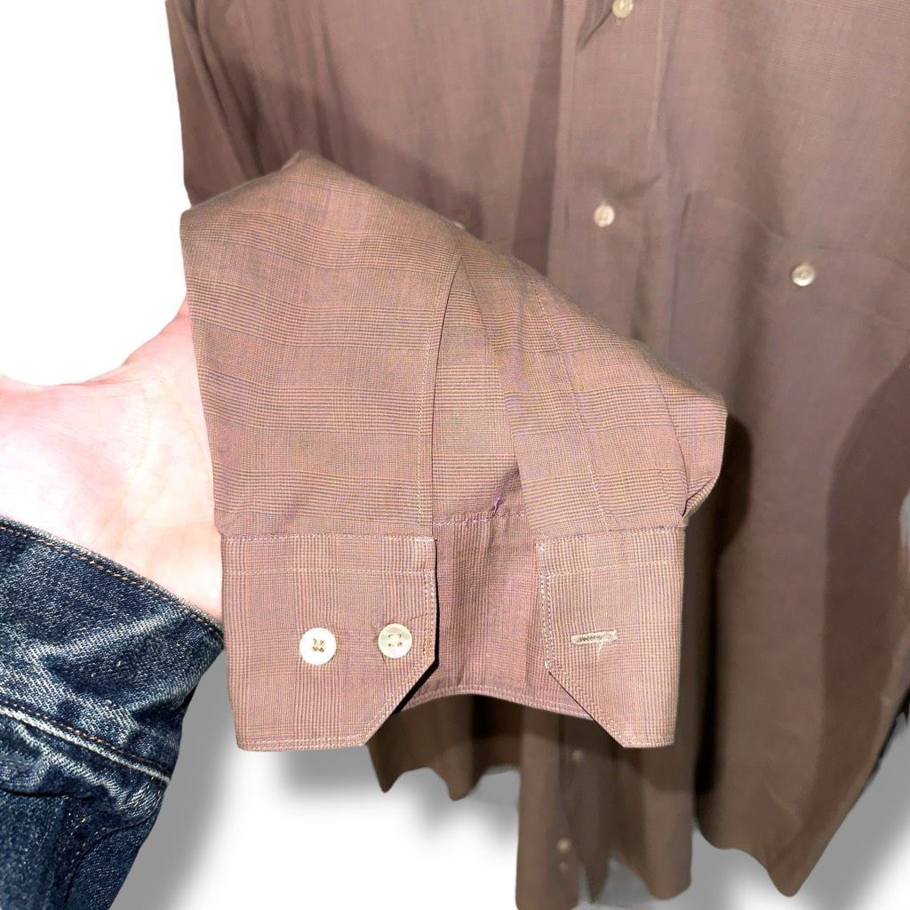 Hugo Boss 90s Hugo Boss Brown Glencheck Button Down Sport Shirt Size L Size US L / EU 52-54 / 3 - 7 Thumbnail