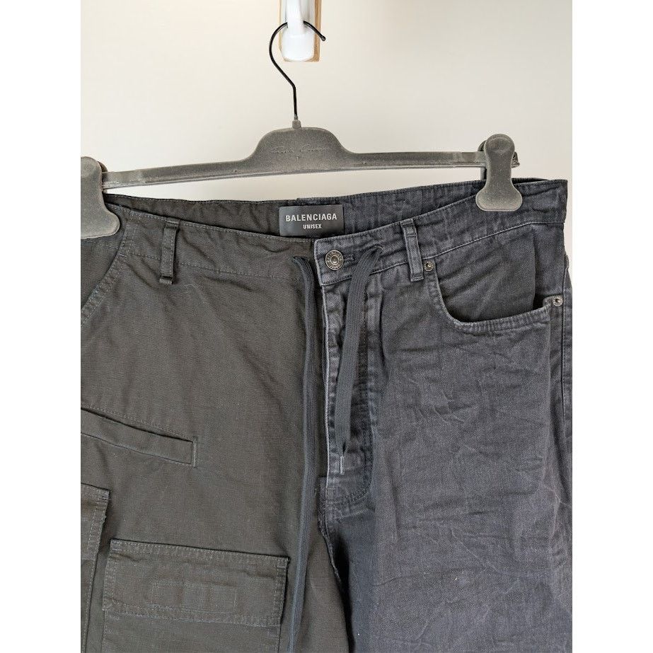Balenciaga o1rshd1 Hybrid Baggy Denim Pants in Black Size US 30 / EU 46 - 8 Thumbnail